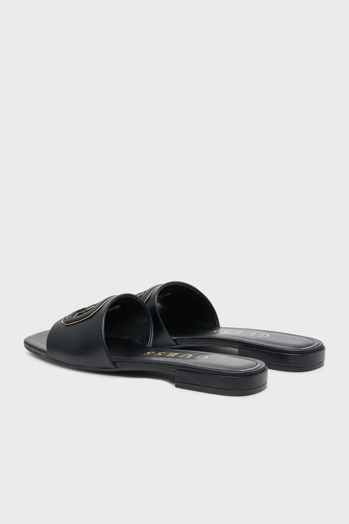 Guess Tarisha Deri Karışımlı Logolu FLJTARLEA19 Bayan Terlik FLJTAR LEA19 BLKGO SİYAH - 11