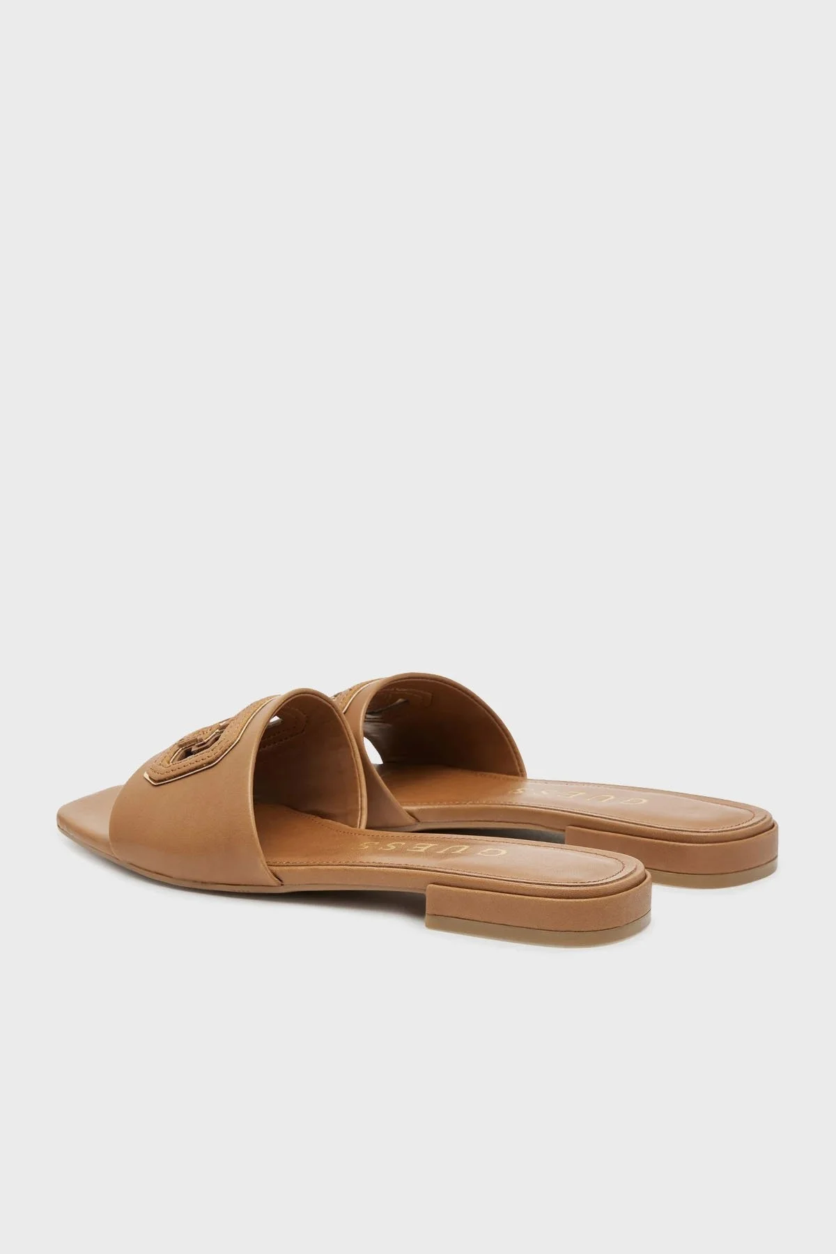 Guess Tarisha Deri Karışımlı Logolu FLJTARLEA19 Bayan Terlik FLJTAR LEA19 TANGO KAHVE - 9