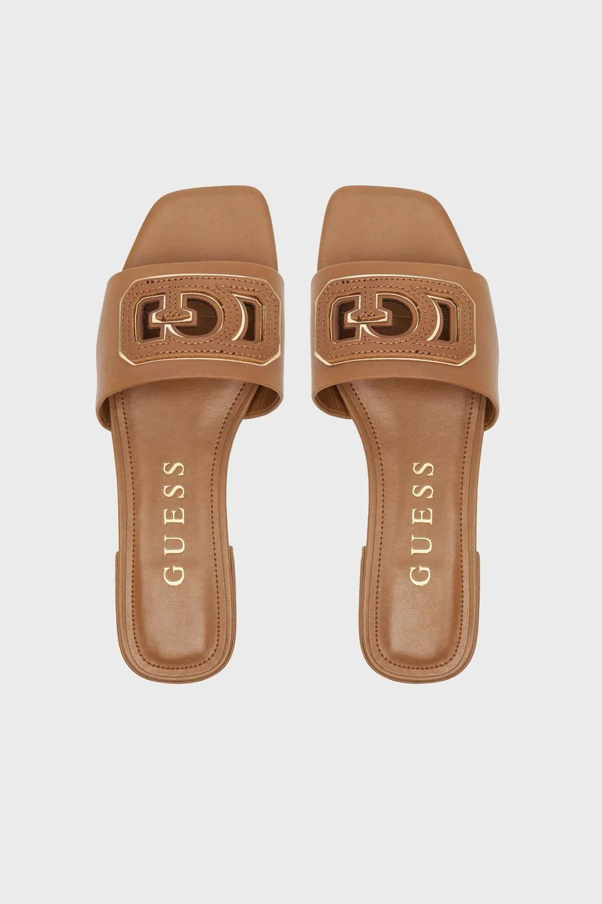 Guess Tarisha Deri Karışımlı Logolu FLJTARLEA19 Bayan Terlik FLJTAR LEA19 TANGO KAHVE - 10