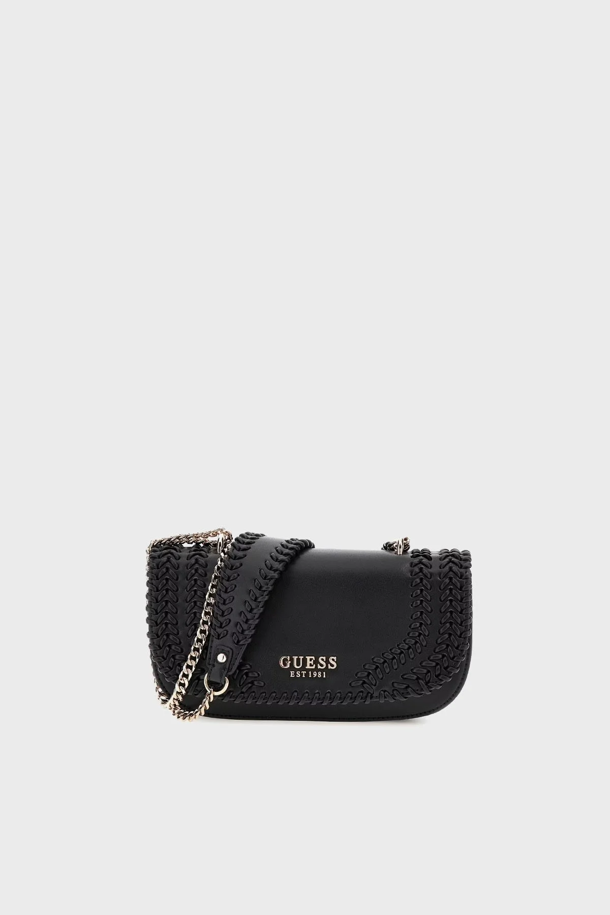 Guess Tatum Logolu Ayarlanabilir Zincir Askılı Dikiş Detaylı Mini HWNG9667210 Bayan Çanta HWNG96 67210 BLA SİYAH - 1