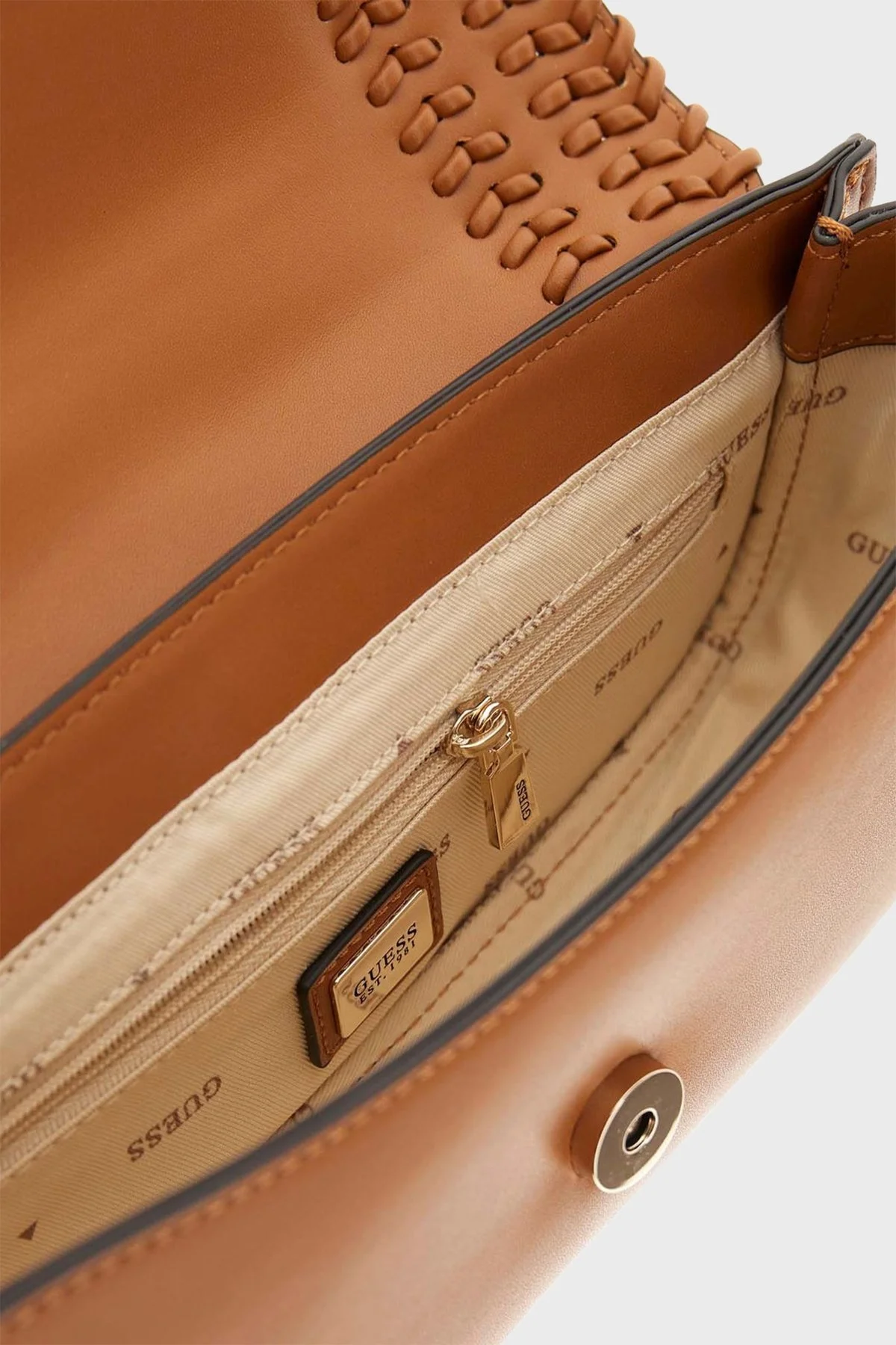 Guess Tatum Logolu Ayarlanabilir Zincir Askılı Dikiş Detaylı Mini HWNG9667210 Bayan Çanta HWNG96 67210 CAR TABA - 3