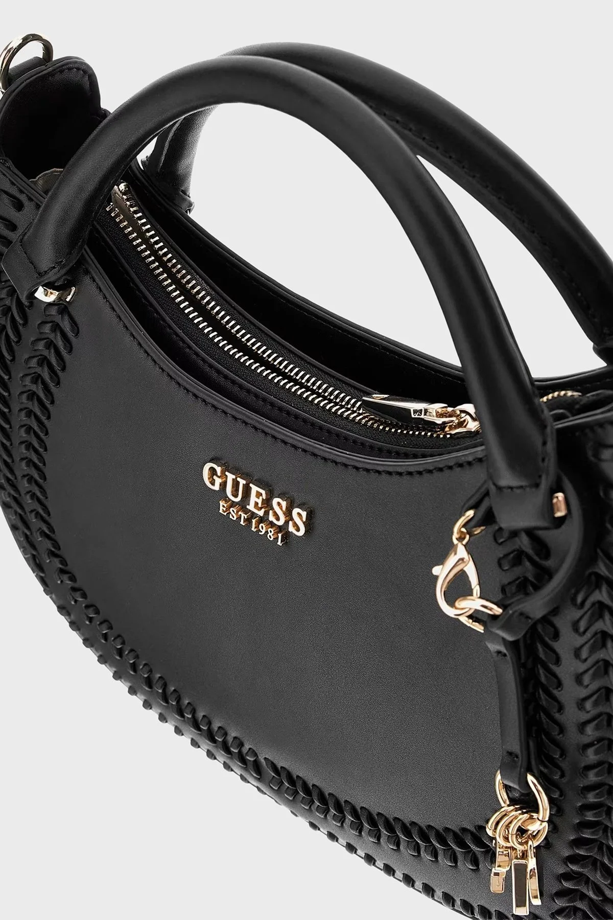 Guess Tatum Logolu Çıkarılabilir Askılı Dikiş Detaylı HWNG9667060 Bayan Çanta HWNG96 67060 BLA SİYAH - 4