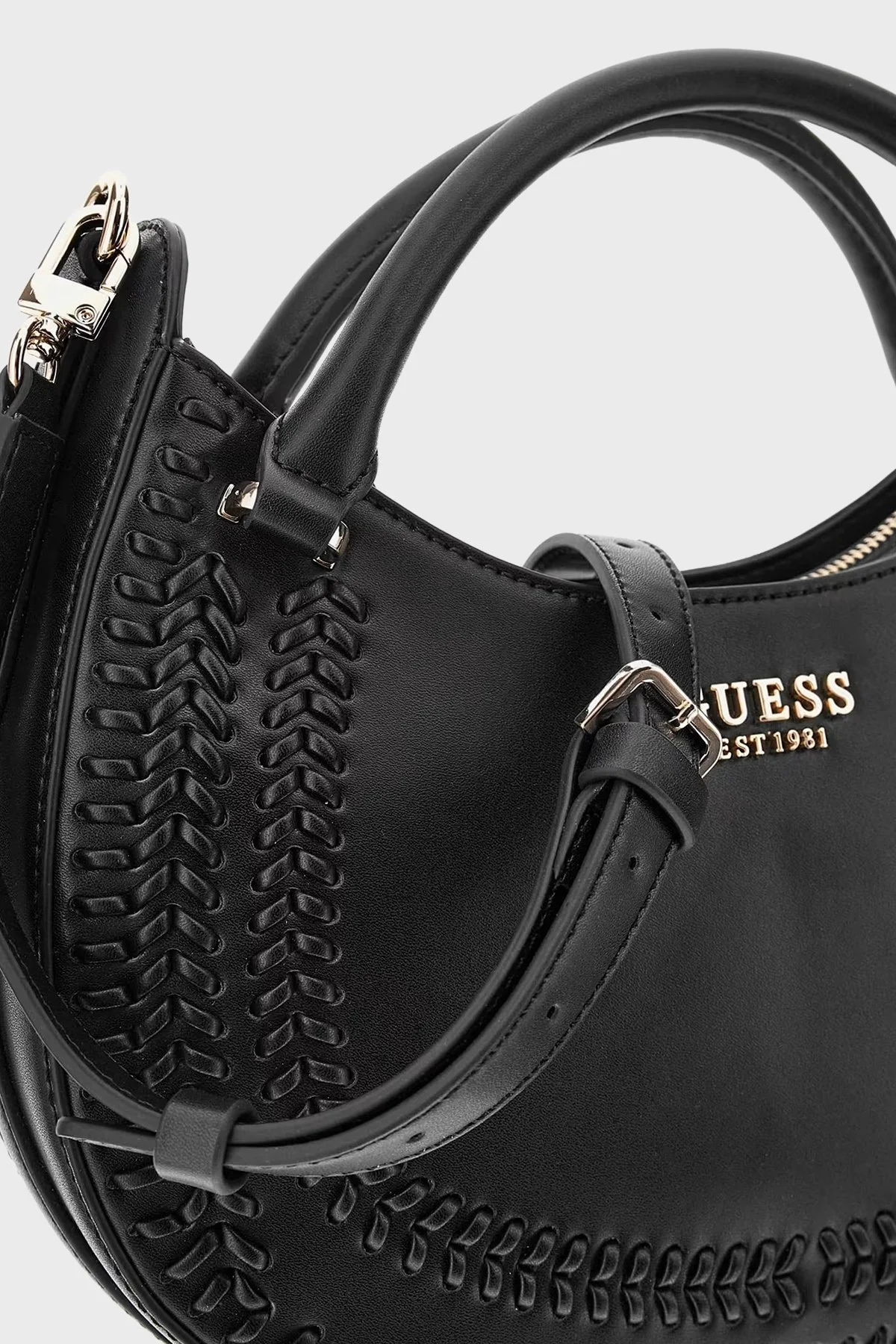 Guess Tatum Logolu Çıkarılabilir Askılı Dikiş Detaylı HWNG9667060 Bayan Çanta HWNG96 67060 BLA SİYAH - 5