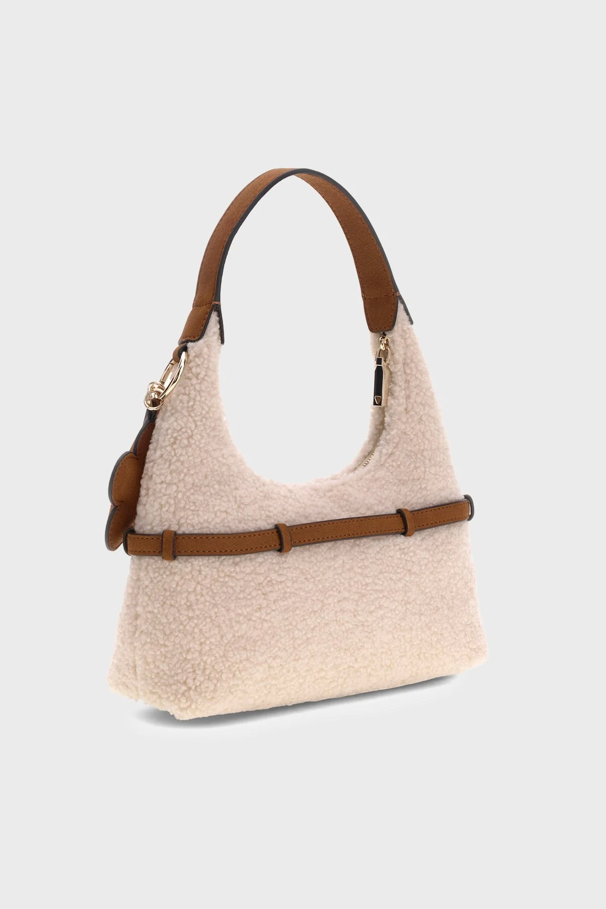 Guess Taylor Peluş Omuz Askılı HWWS2325770 Kadın Çanta HWWS23 25770 OFC Kırık beyaz-taba - 4