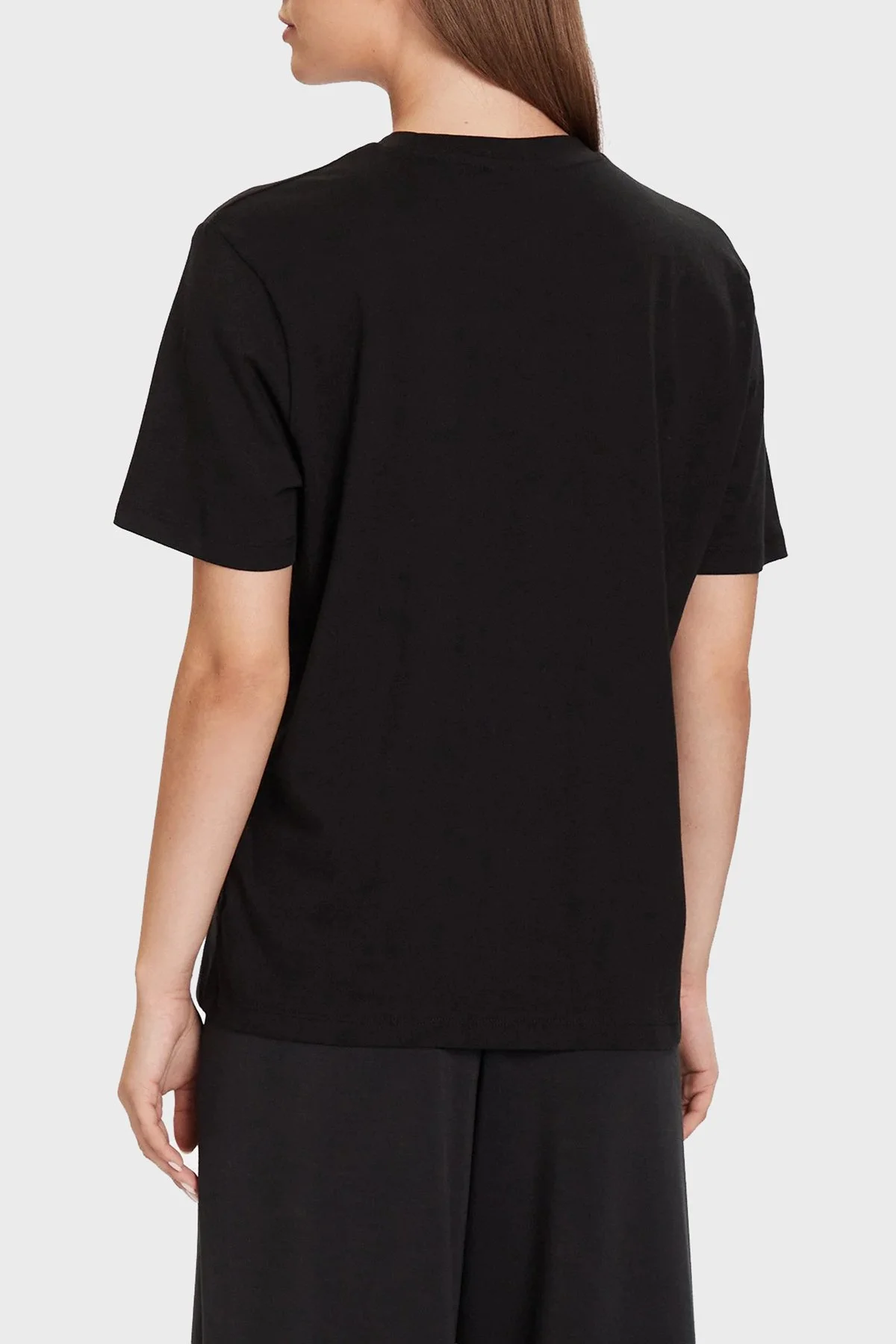 Guess Teddy Baskılı % 100 Pamuk Relaxed Fit Bisiklet Yaka V5BI09I3Z14 Bayan T Shirt V5BI09 I3Z14 JBLK SİYAH - 3