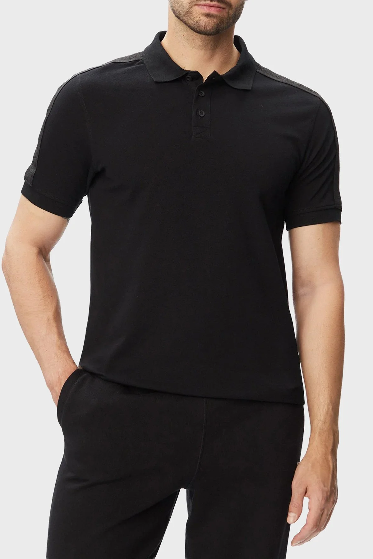 Guess Thor Regular Fit Düğmeli Erkek Z6YP03K4967 Polo Z6YP03 K4967 JBLK Siyah - 1