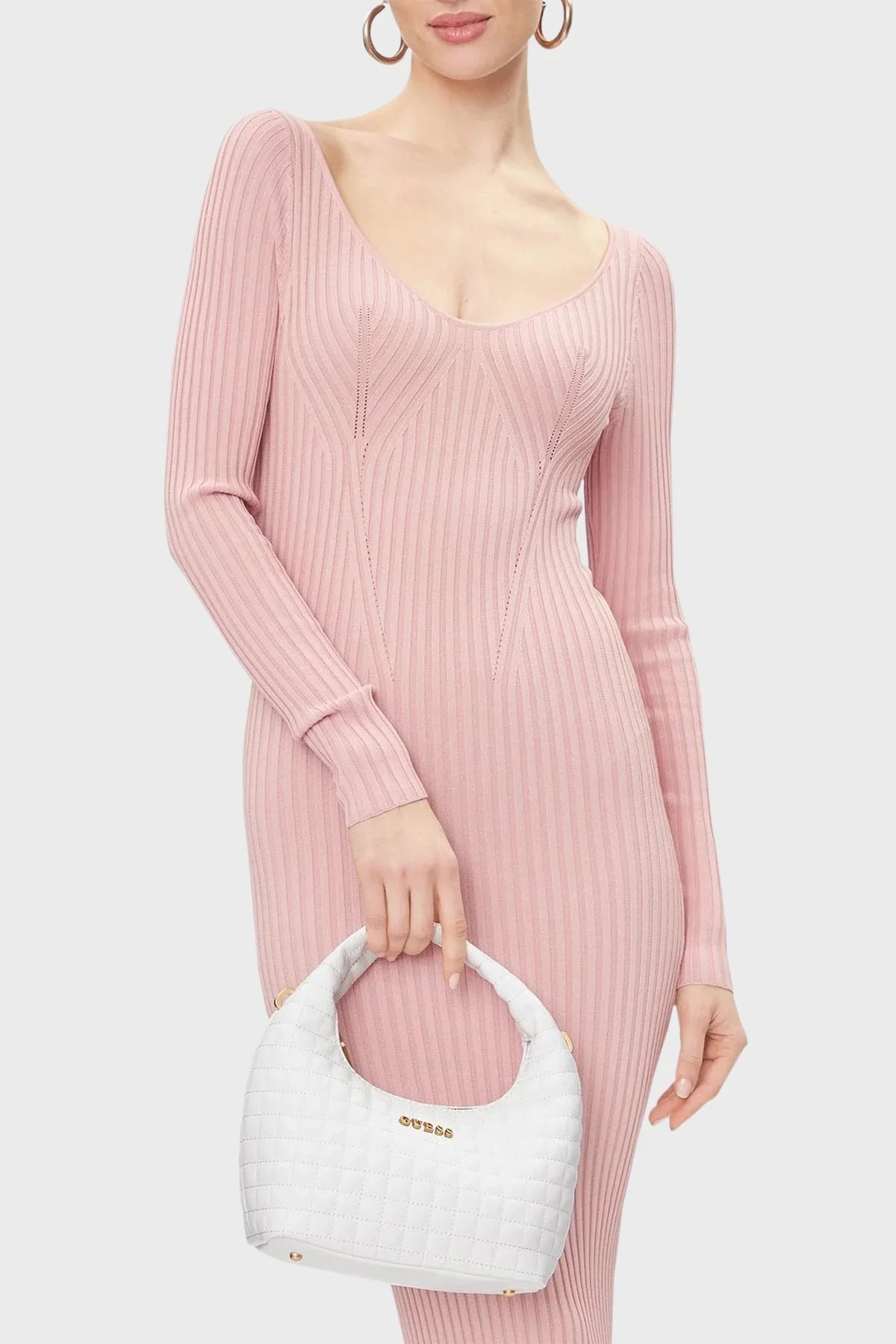 Guess Tia Hobo Çıkarılabilir Zincir Askılı HWQA9187120WHI Bayan Çanta HWQA9187120 WHI BEYAZ - 2