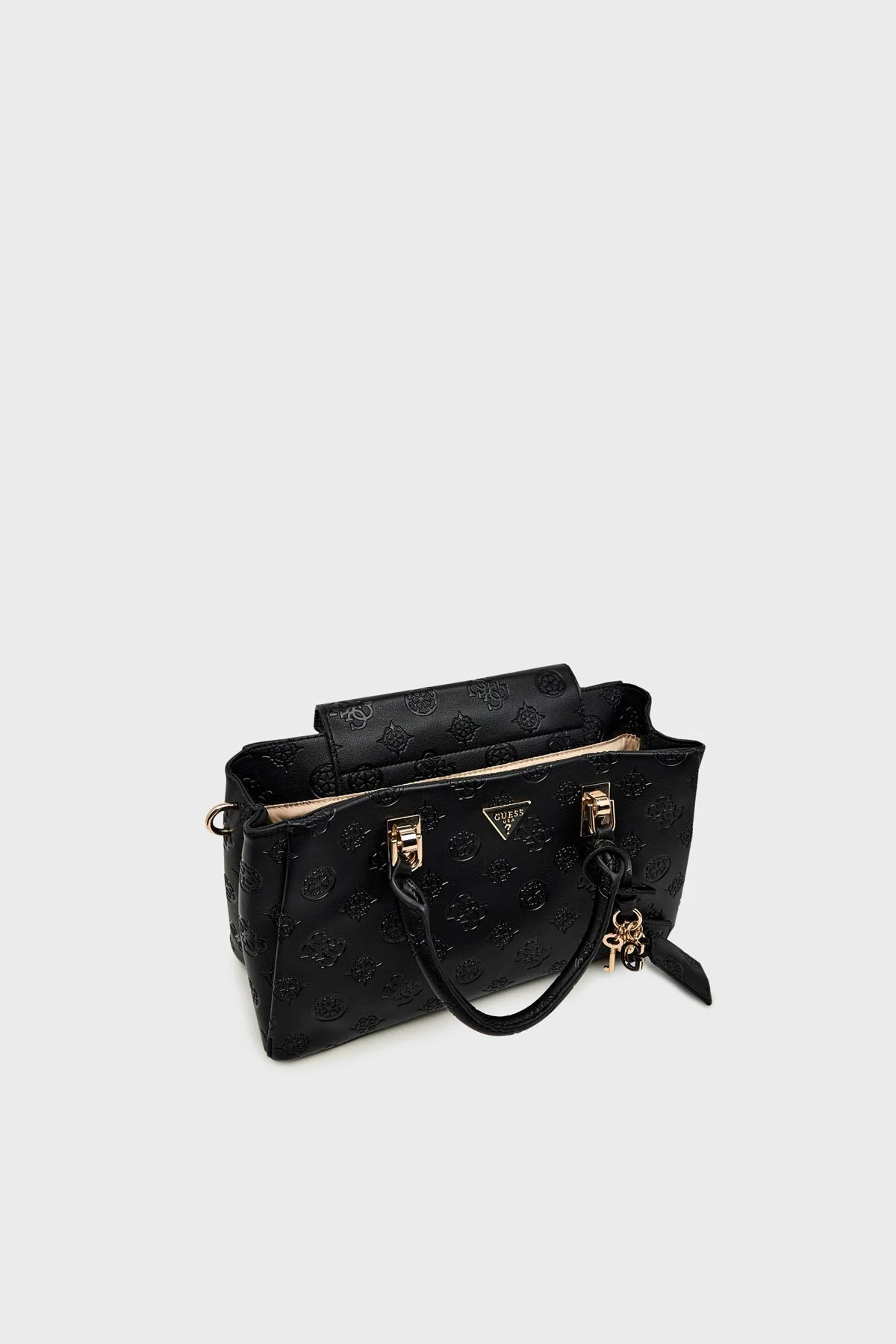 Guess Tisha 4G Logolu Çıkarılabilir Askılı HWPD7764060 Bayan Çanta HWPD77 64060 BLO SİYAH - 5