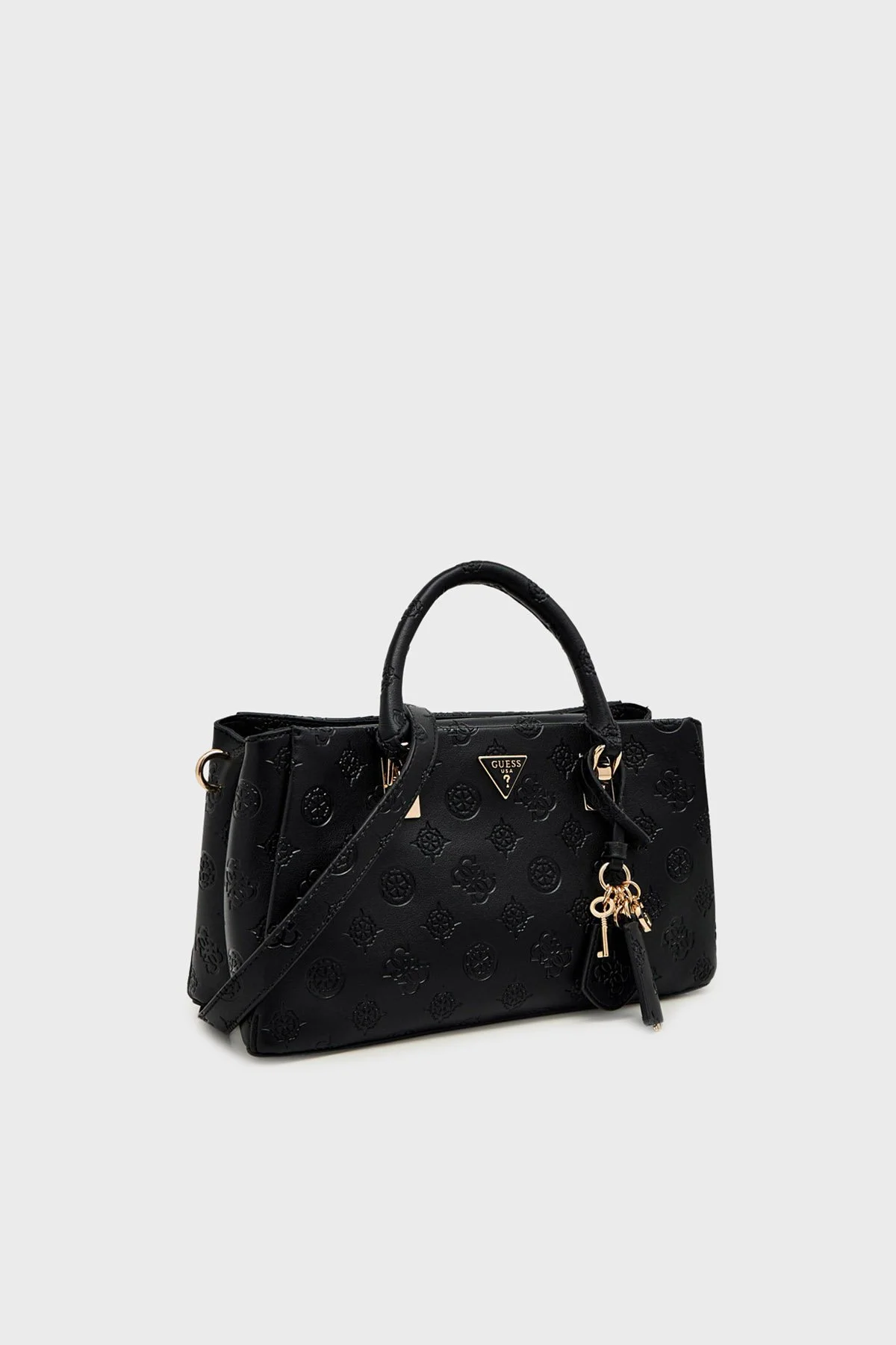 Guess Tisha 4G Logolu Çıkarılabilir Askılı HWPD7764060 Bayan Çanta HWPD77 64060 BLO SİYAH - 6