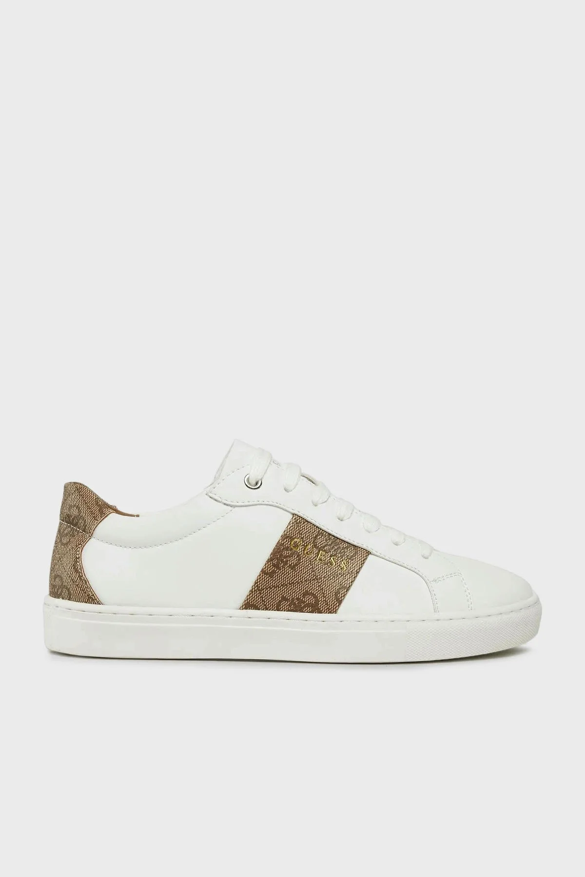 Guess Toda 4G Logolu Sneaker FL7TDOFAL12 Kadın Ayakkabı FL7TDO FAL12 WHIBR BEYAZ-KAHVE - 1