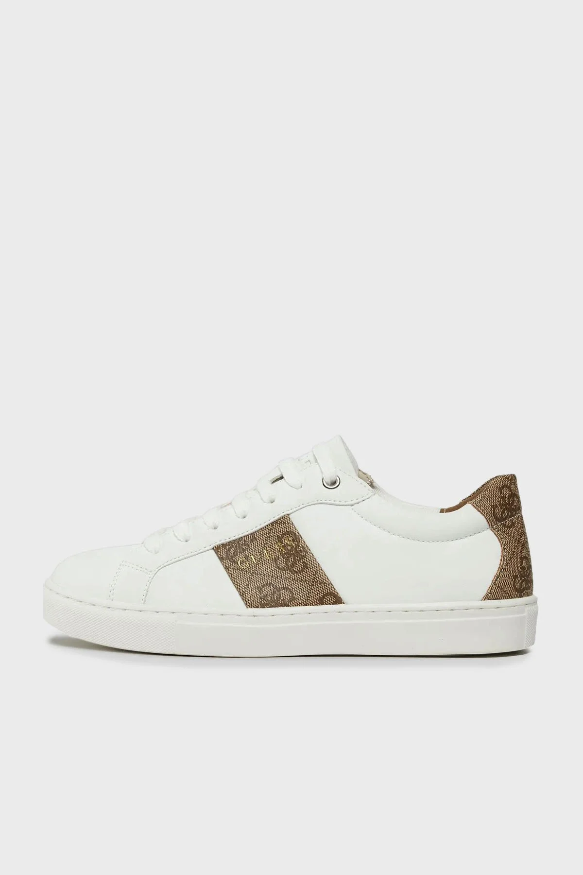 Guess Toda 4G Logolu Sneaker FL7TDOFAL12 Kadın Ayakkabı FL7TDO FAL12 WHIBR BEYAZ-KAHVE - 3