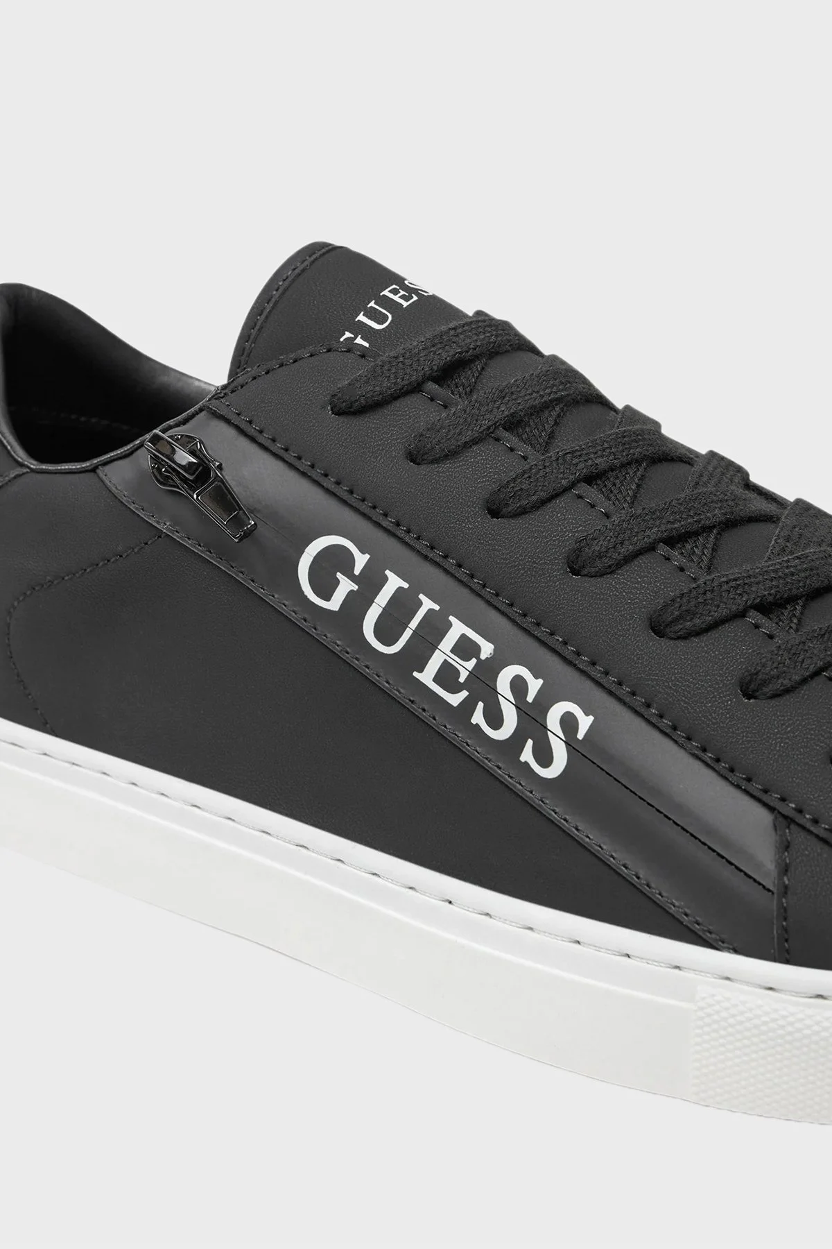 Guess Todi Logolu Fermuar Detaylı Sneaker FMFTODELE12 Erkek Ayakkabı FMFTOD ELE12 BLACK SİYAH - 11