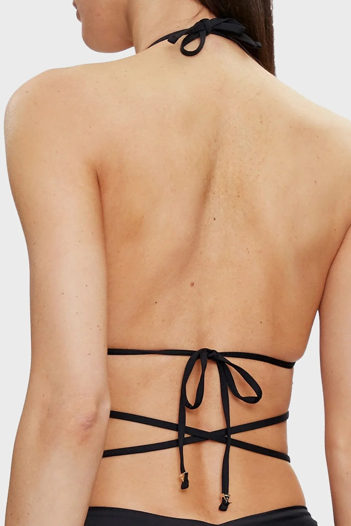 Guess Triangle Halkalı Üçgen Bağlamalı E4GJ45MC04R Bayan Bikini Üstü E4GJ45 MC04R JBLK SİYAH - 7
