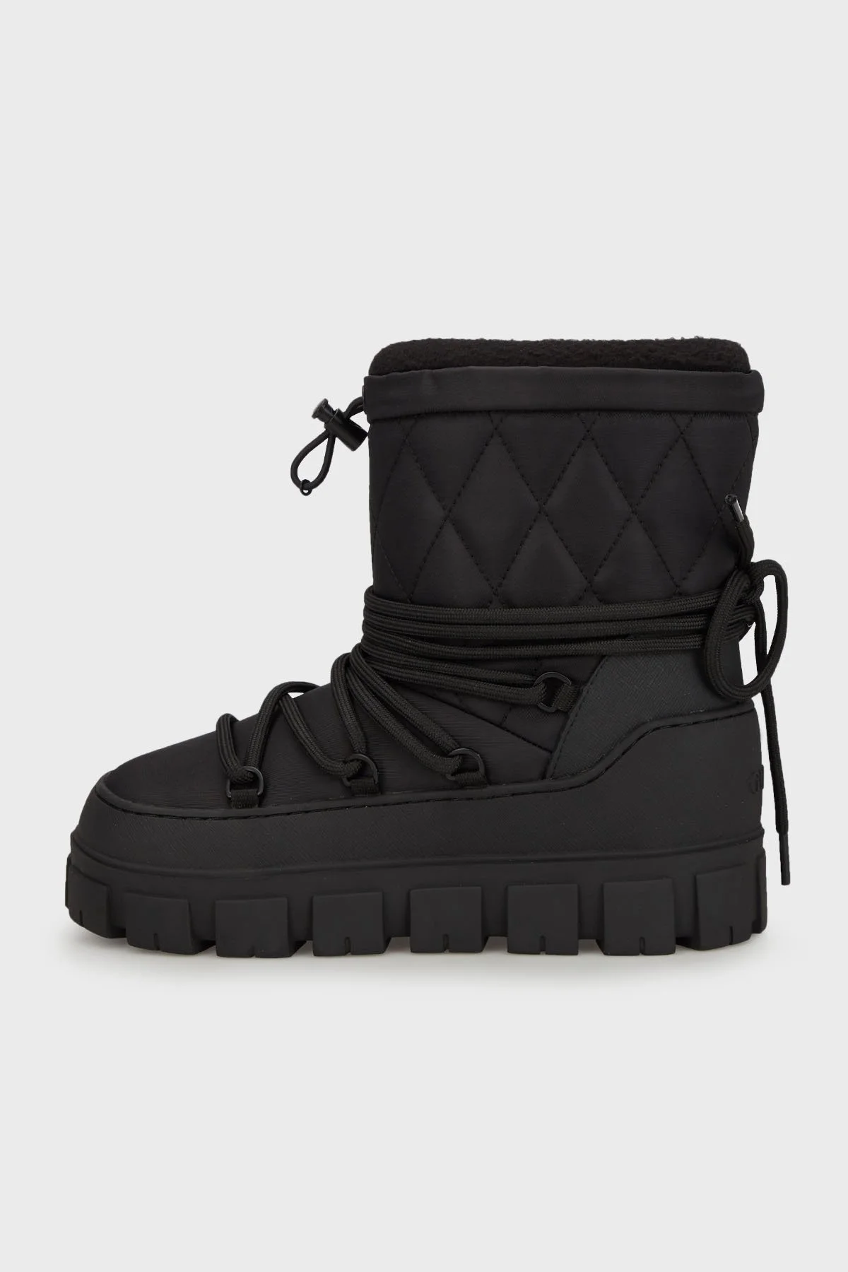 Guess Uniques Logolu Yumuşak Tüylü Bağcıklı FLFUNIFAB10 Bayan Kar Botu FLFUNI FAB10 BLACK SİYAH - 7