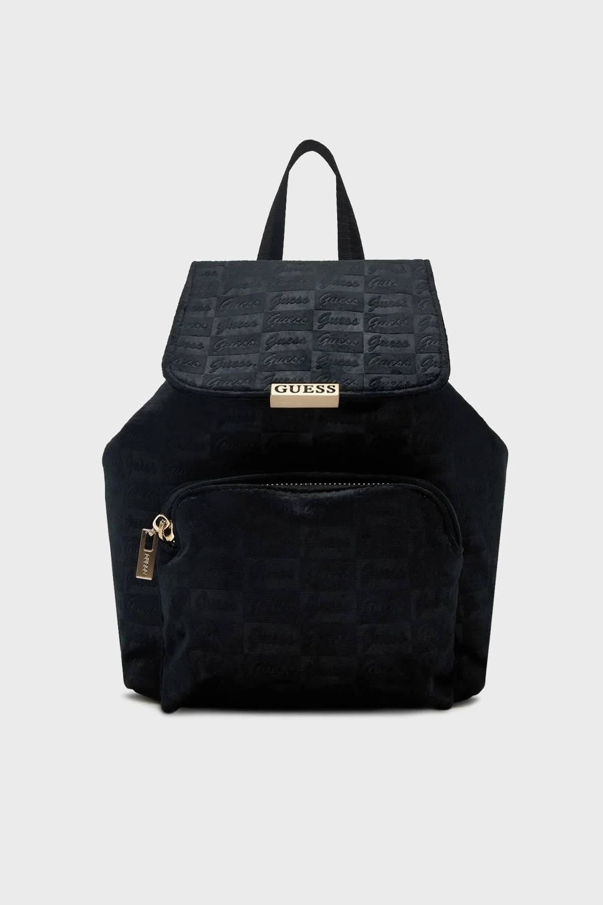 Guess Velvet Logolu Omuz Askılı V5BZ11WF800 Bayan Sırt Çantası V5BZ11 WF800 JBLK SİYAH - 1
