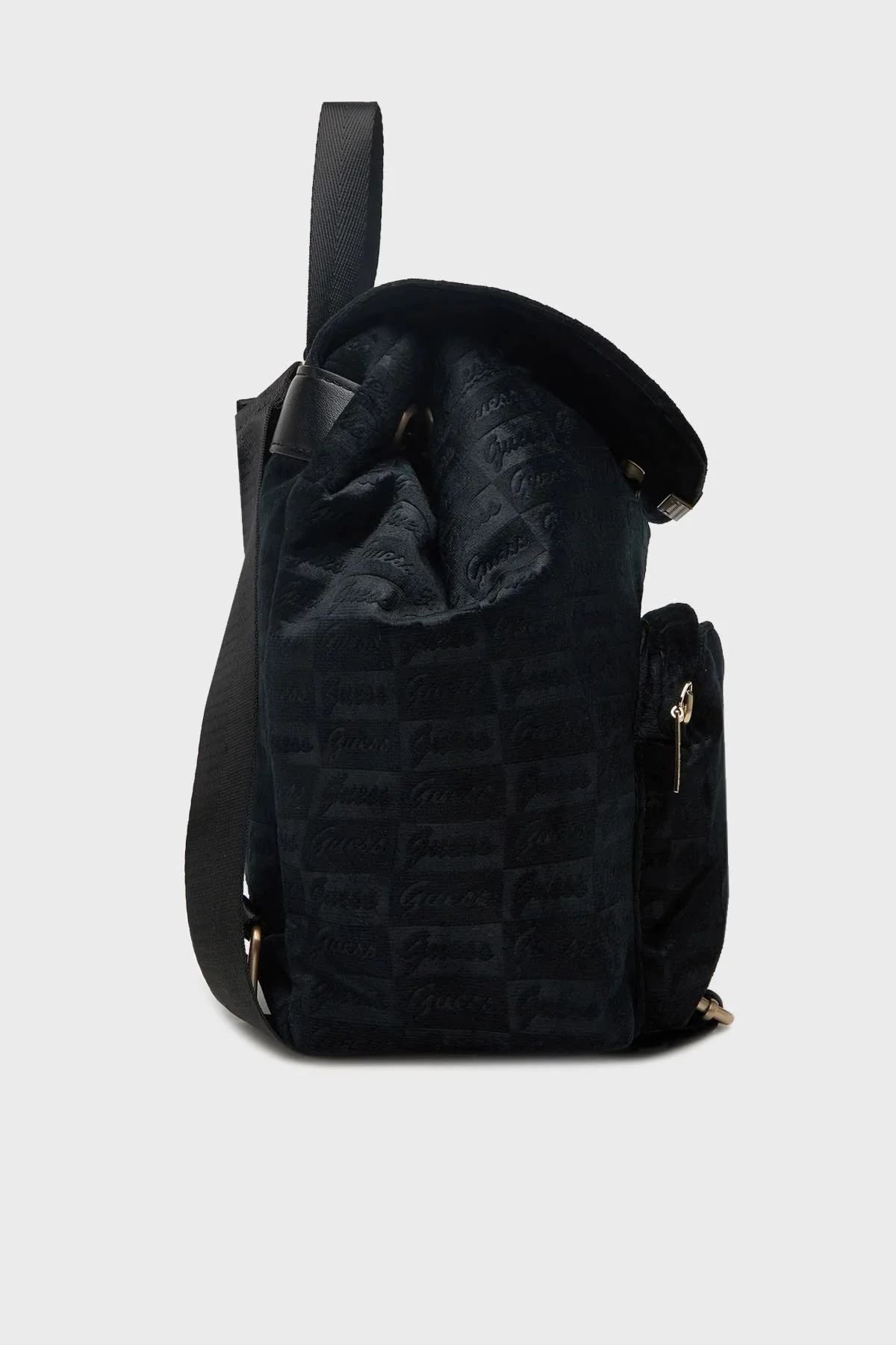 Guess Velvet Logolu Omuz Askılı V5BZ11WF800 Bayan Sırt Çantası V5BZ11 WF800 JBLK SİYAH - 3