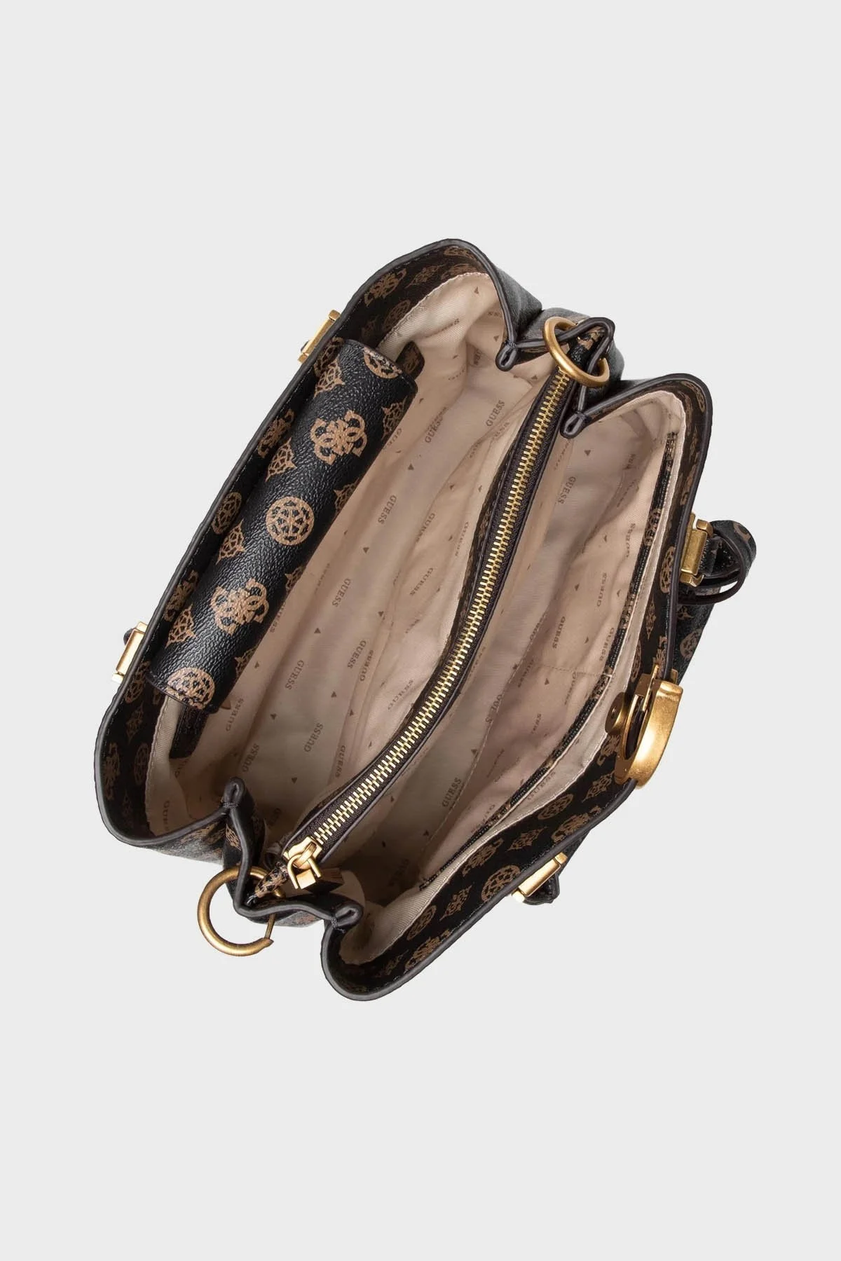 Guess Vibe Logolu Çıkarılabilir Uzatma Askılı Bayan Çanta HWPB8658060 MLO KAHVE - 5