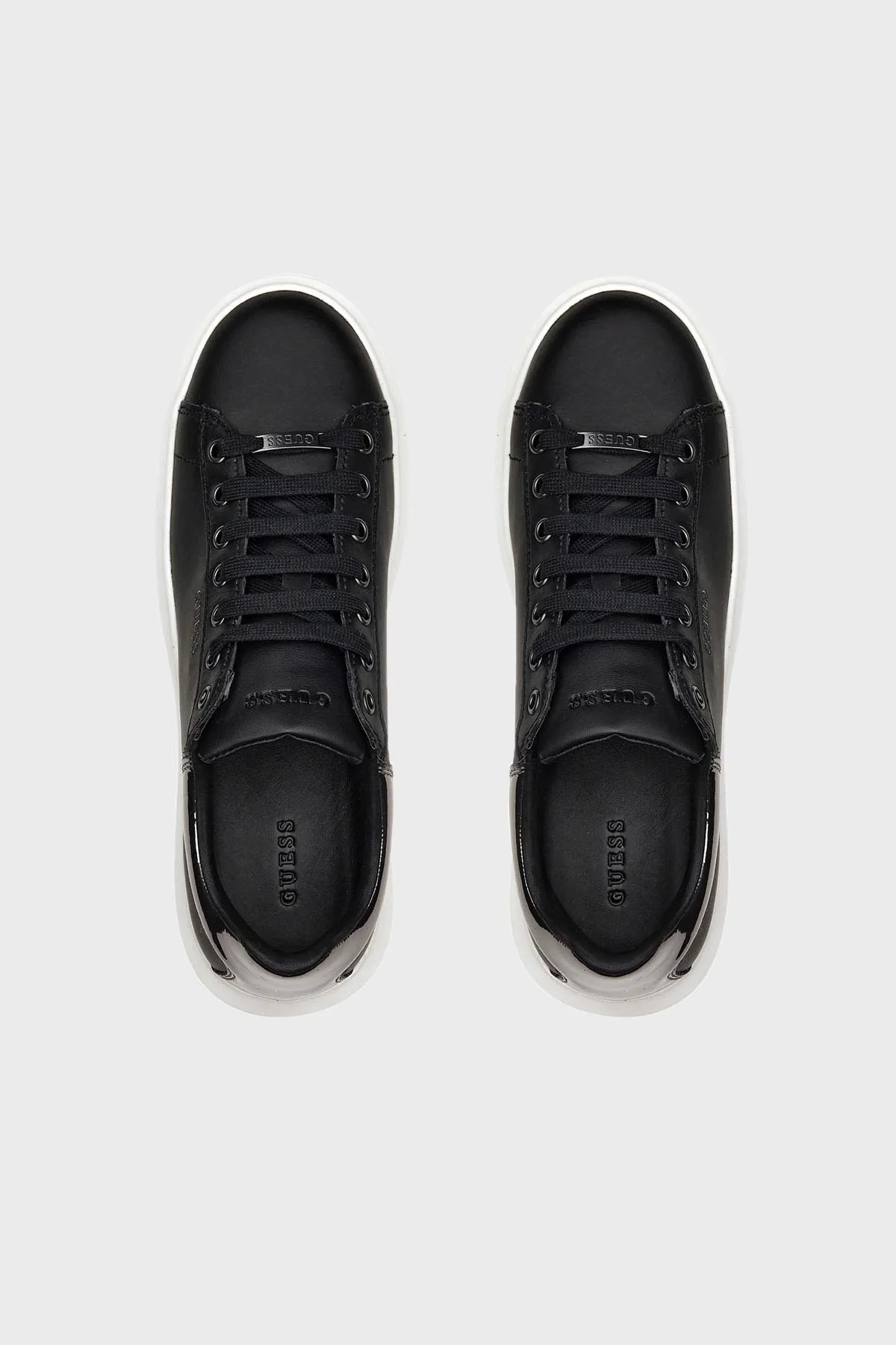 Guess Vibo Deri Sneaker Bayan Ayakkabı FL7VIB LEA12 BLKGU SİYAH - 3