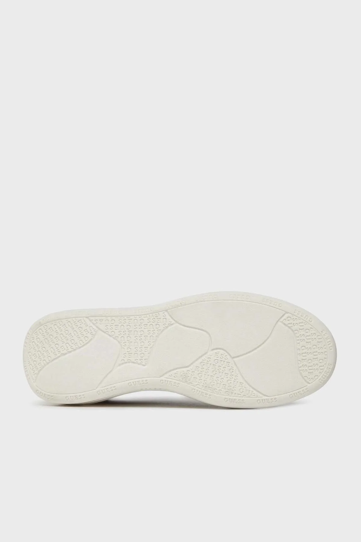 Guess Vibo Logolu Hakiki Deri Sneaker FL8VIB LEA12 Bayan Ayakkabı FL8VIBLEA12 WHIBR BEYAZ-KAHVE - 4