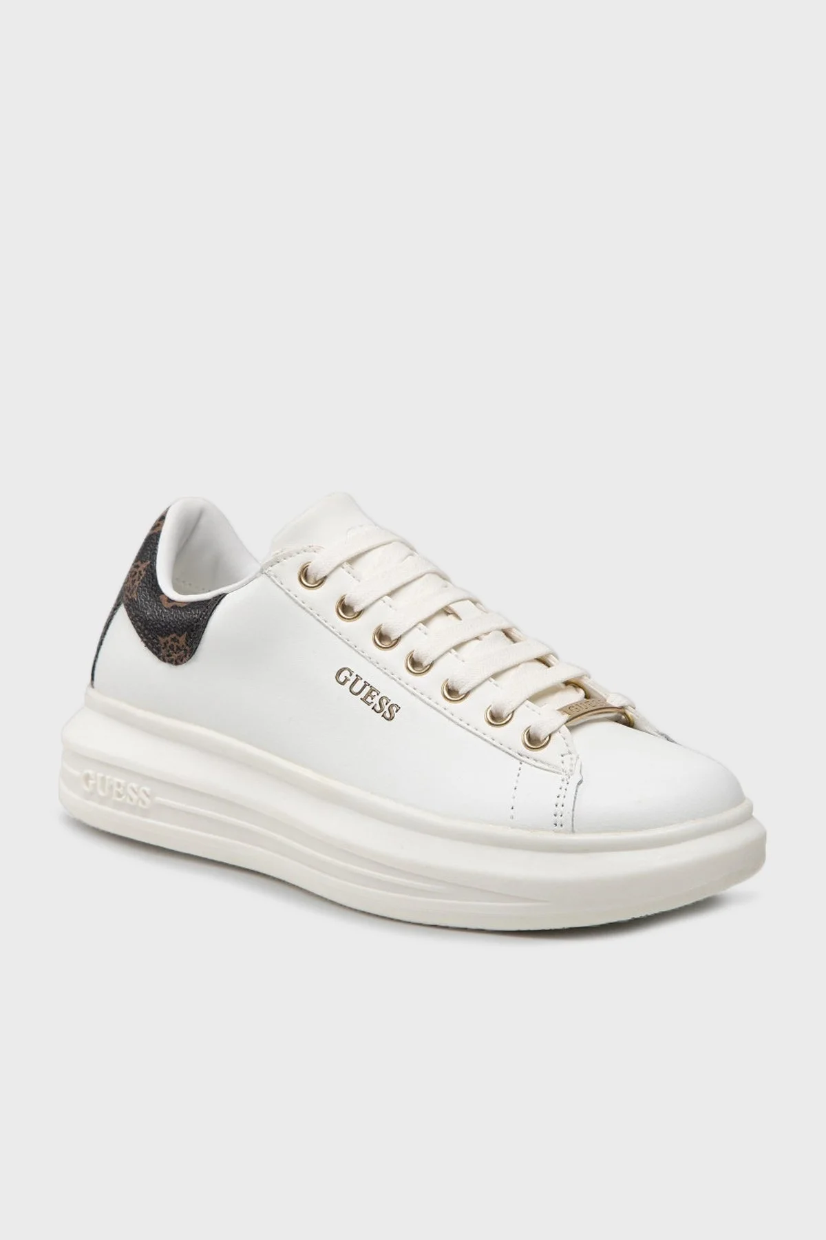 Guess Vibo Logolu Sneaker Bayan Ayakkabı FL7RNO FAL12 WHIBR BEYAZ - 2