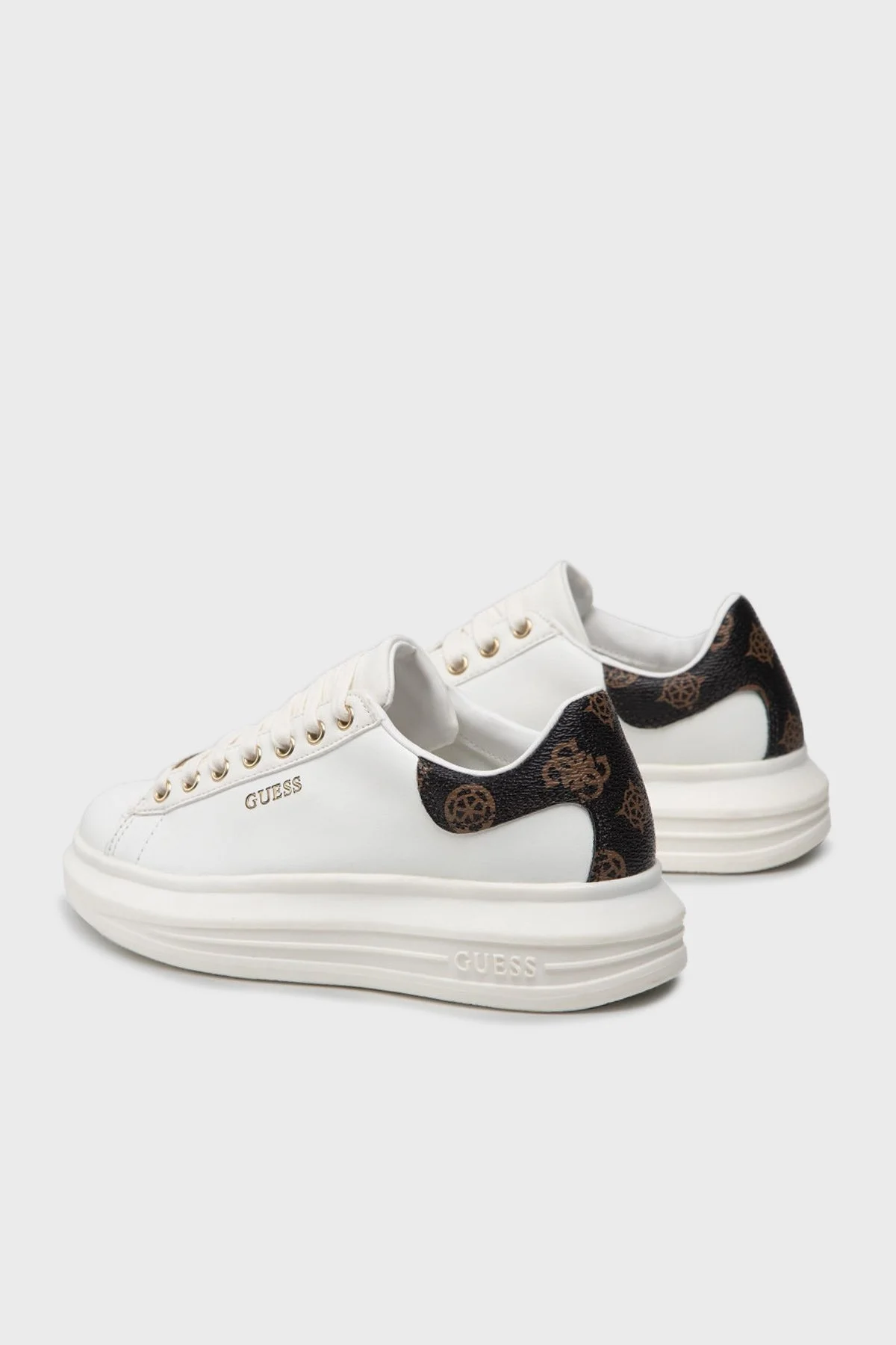 Guess Vibo Logolu Sneaker Bayan Ayakkabı FL7RNO FAL12 WHIBR BEYAZ - 3