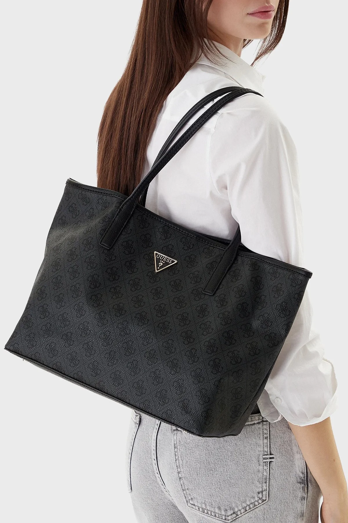 Guess Victtoria Logolu Omuz Askılı HWESG951428 Kadın Çanta HWESG9 51428 CLO Antrasit - 2
