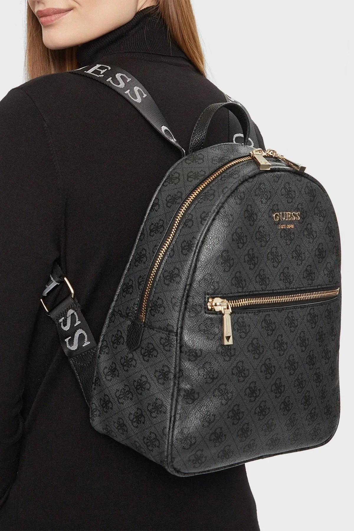 Guess Vikky Logolu Ayarlanabilir Askılı HWSG69 95320 Bayan Sırt Çantası HWSG6995320 COA ANTRASİT - 2