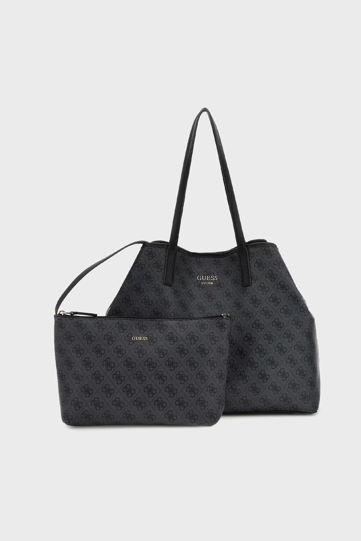 Guess Vikky Logolu Çıkarılabilir İç Bölmeli Shopper HWSG6995290 Bayan Çanta HWSG6995290 COA ANTRASİT - 1