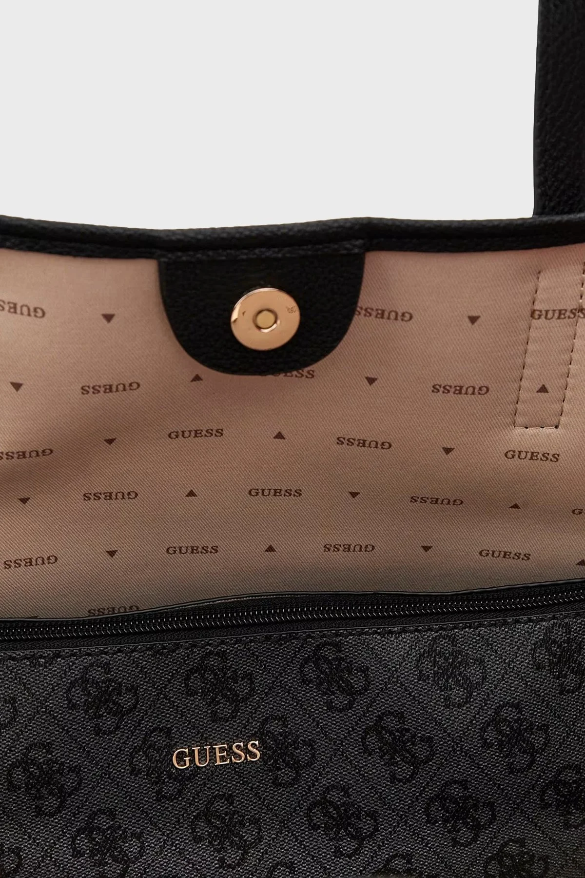 Guess Vikky Logolu Çıkarılabilir İç Bölmeli Shopper HWSG6995290 Bayan Çanta HWSG6995290 COA ANTRASİT - 5