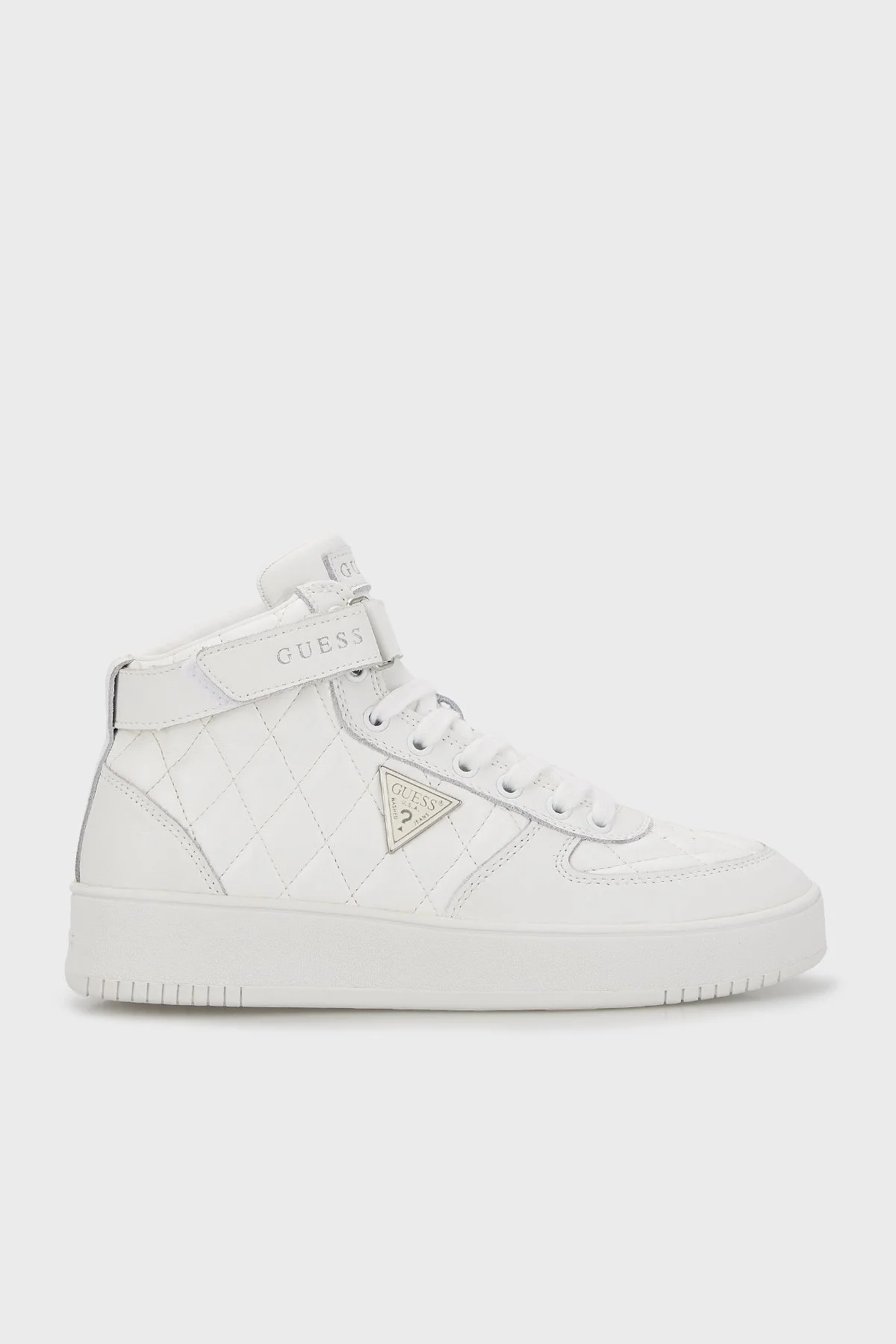 Guess Vyves Cırtlı Bilekli Sneaker Bayan Ayakkabı FL8VYV LEA12 WHITE BEYAZ - 1