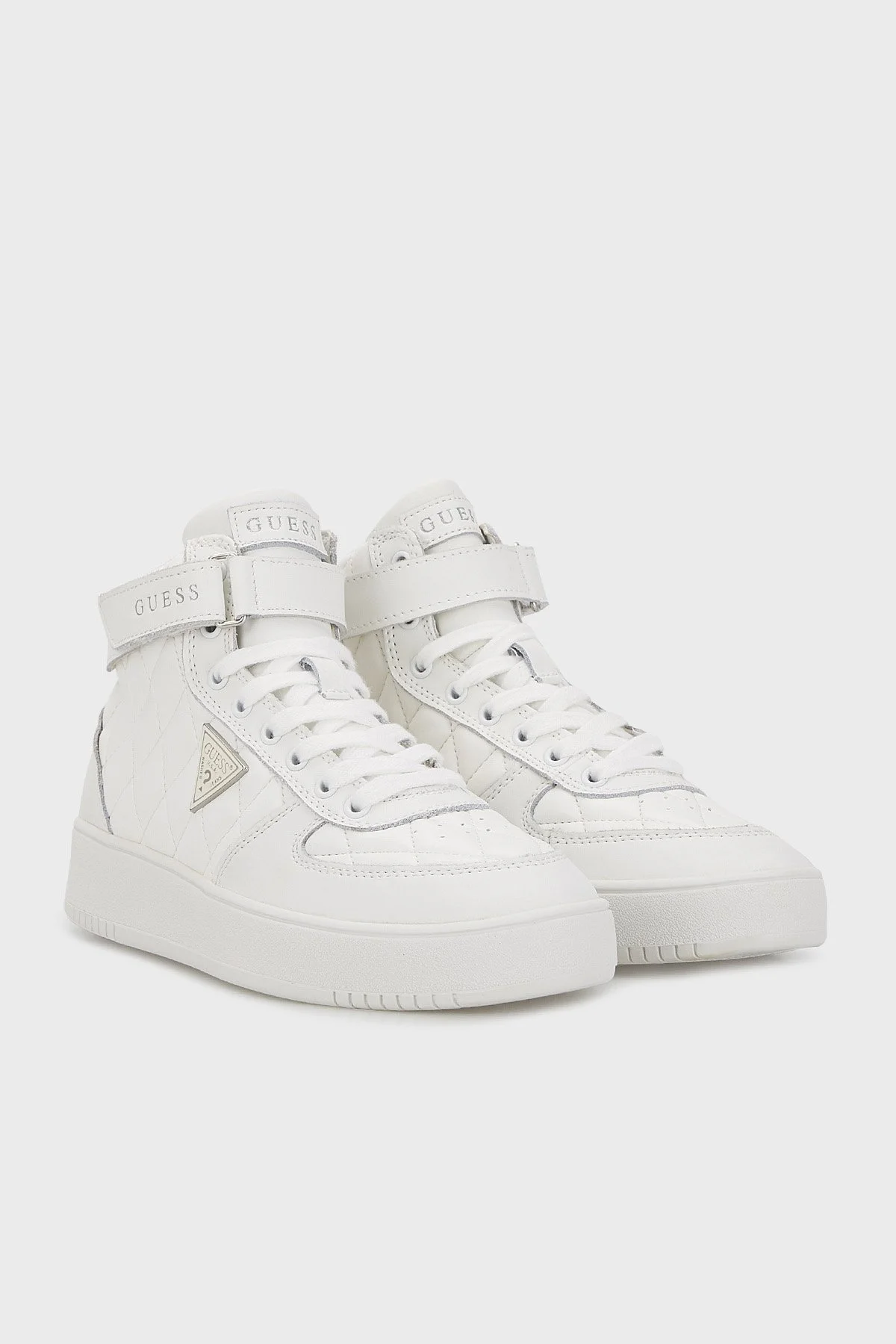 Guess Vyves Cırtlı Bilekli Sneaker Bayan Ayakkabı FL8VYV LEA12 WHITE BEYAZ - 3