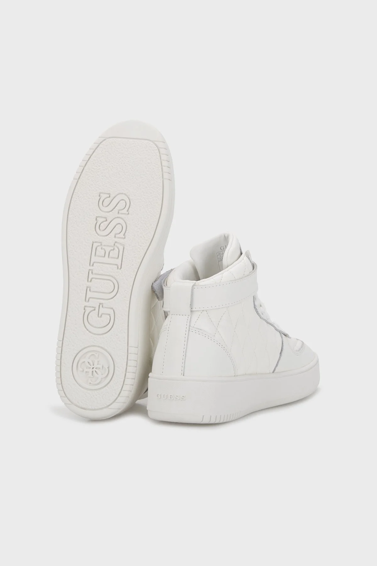 Guess Vyves Cırtlı Bilekli Sneaker Bayan Ayakkabı FL8VYV LEA12 WHITE BEYAZ - 4