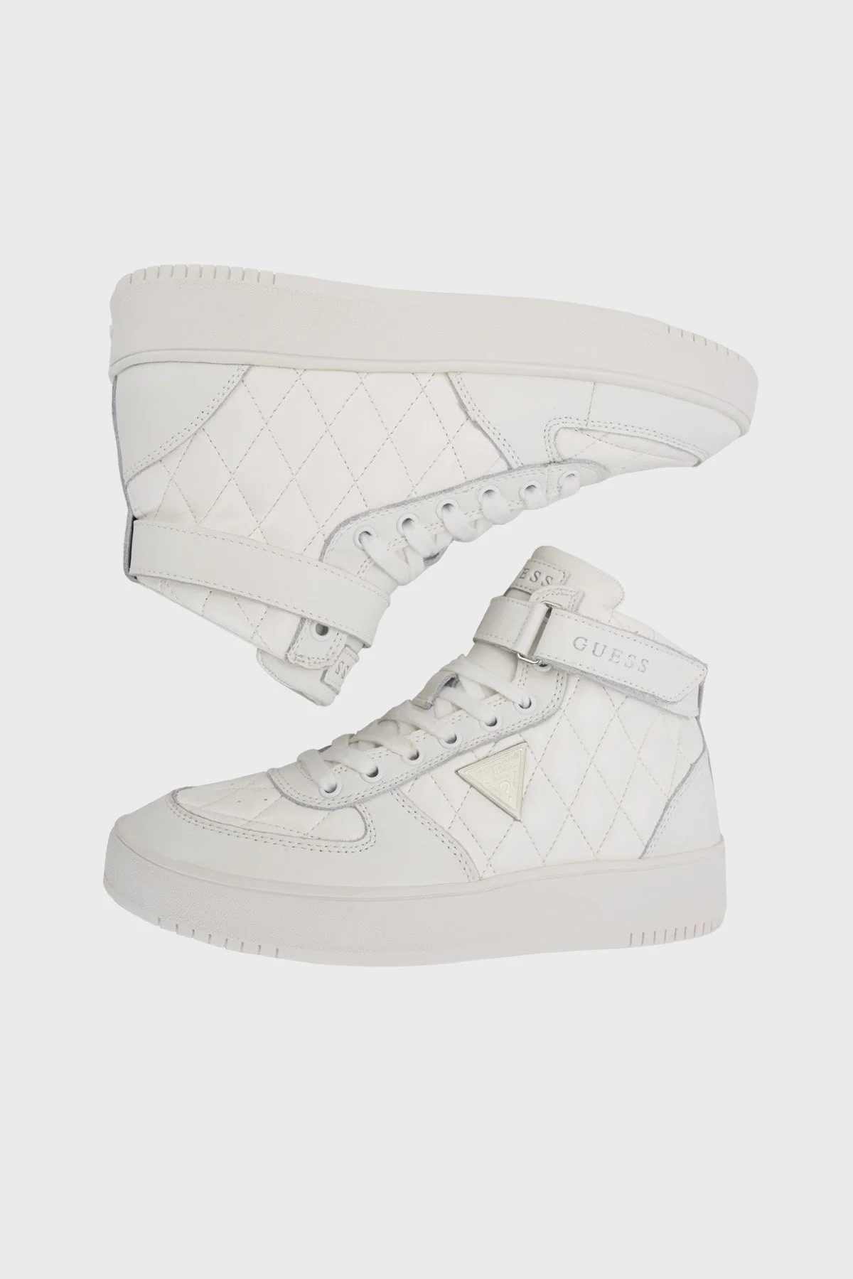 Guess Vyves Cırtlı Bilekli Sneaker Bayan Ayakkabı FL8VYV LEA12 WHITE BEYAZ - 5