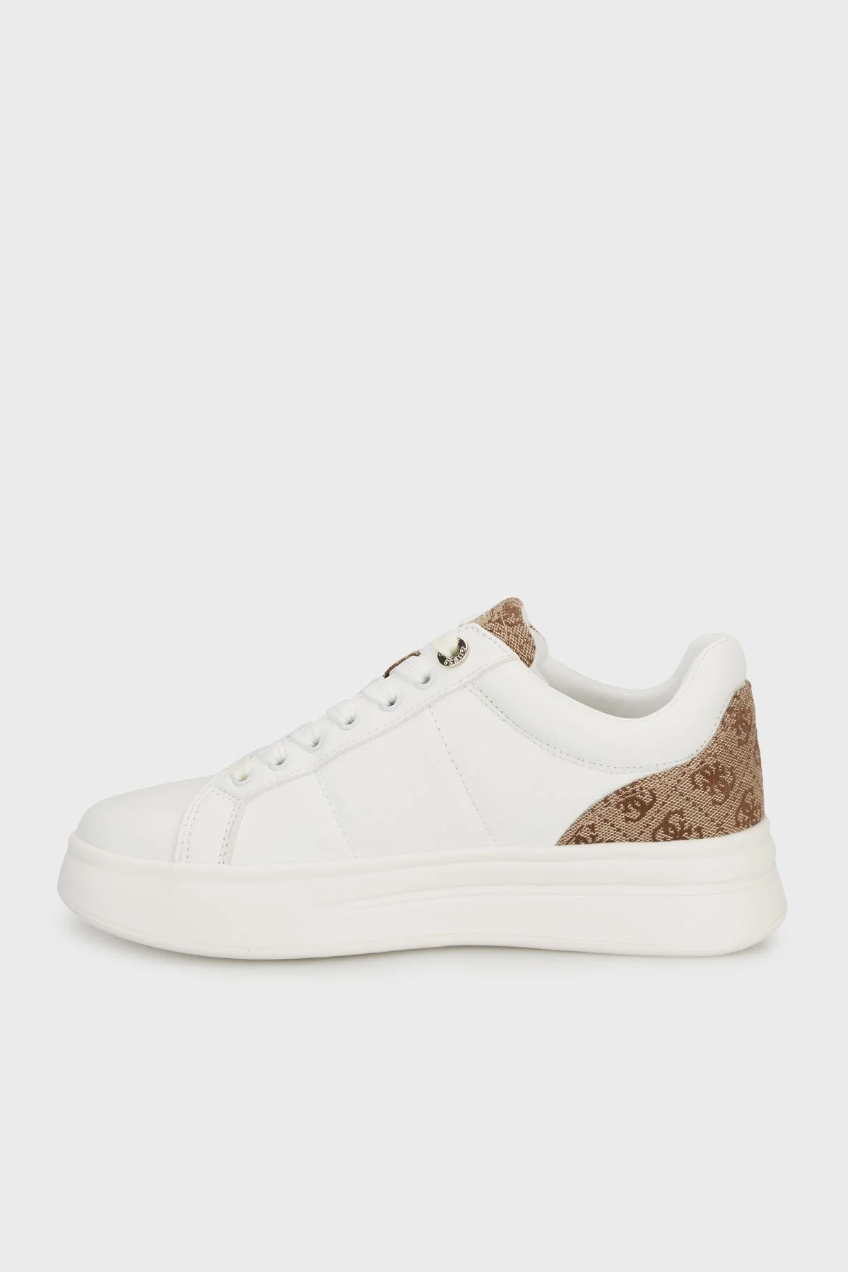 Guess Welli Logolu Deri Sneaker FLFWLLFAL12 Bayan Ayakkabı FLFWLL FAL12 BEIBR BEJ - 6