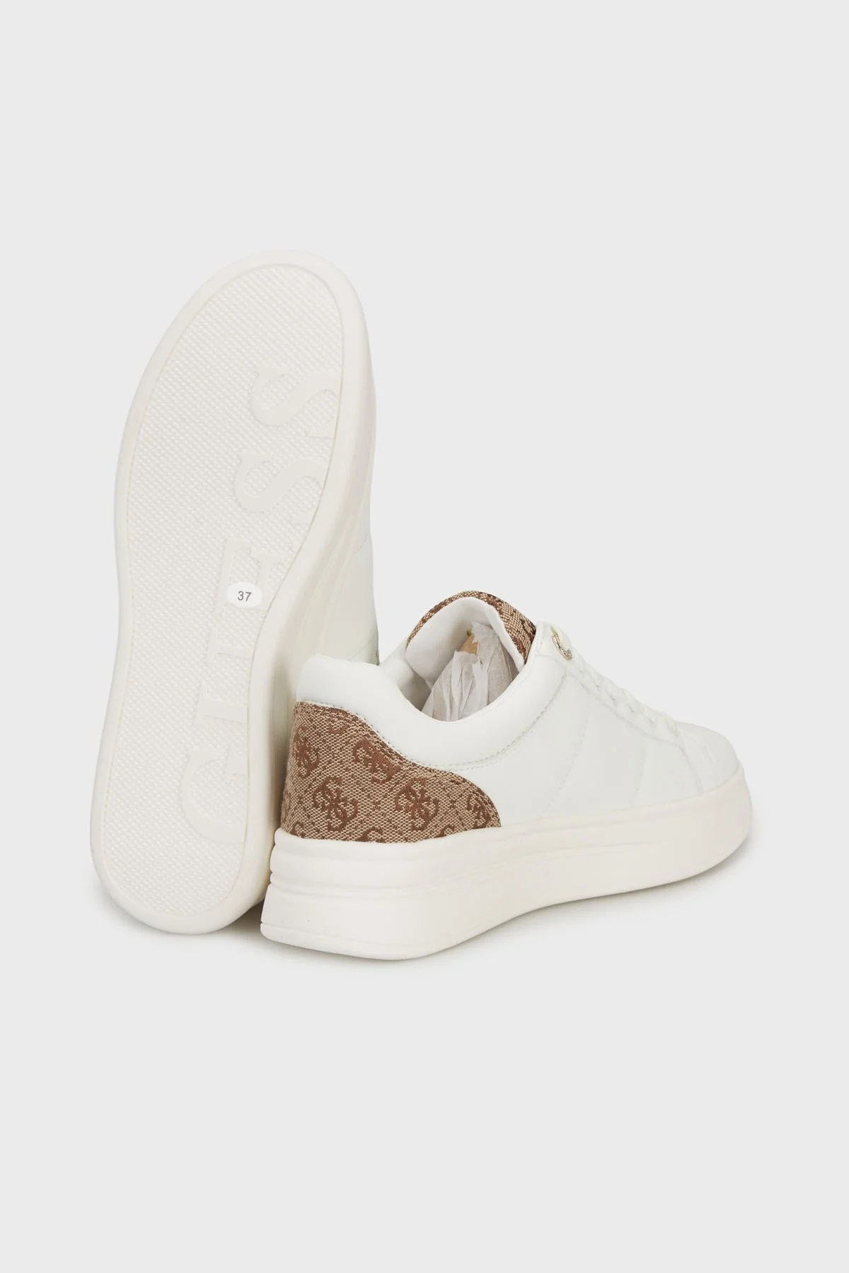 Guess Welli Logolu Deri Sneaker FLFWLLFAL12 Bayan Ayakkabı FLFWLL FAL12 BEIBR BEJ - 8