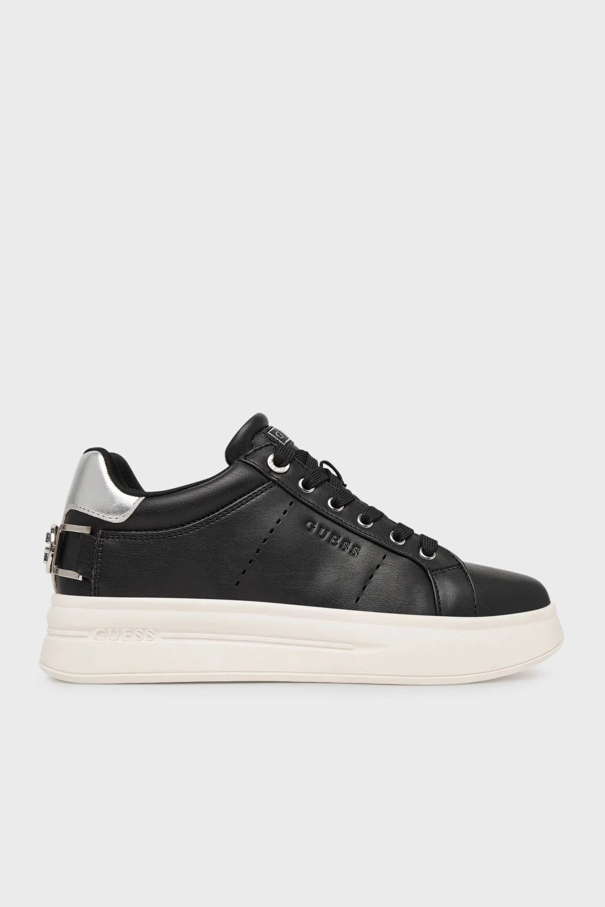 Guess Wesli Logolu Sneaker FLPWESELE12 Bayan Ayakkabı FLPWES ELE12 BLACK SİYAH - 1