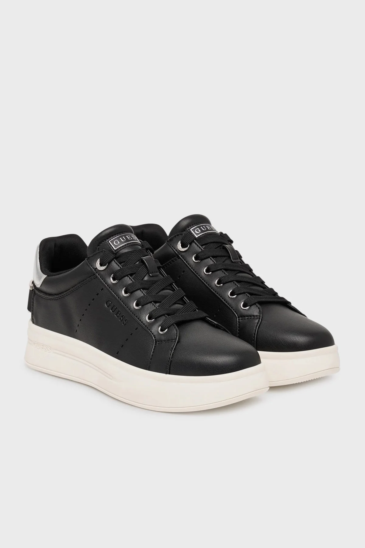 Guess Wesli Logolu Sneaker FLPWESELE12 Bayan Ayakkabı FLPWES ELE12 BLACK SİYAH - 2