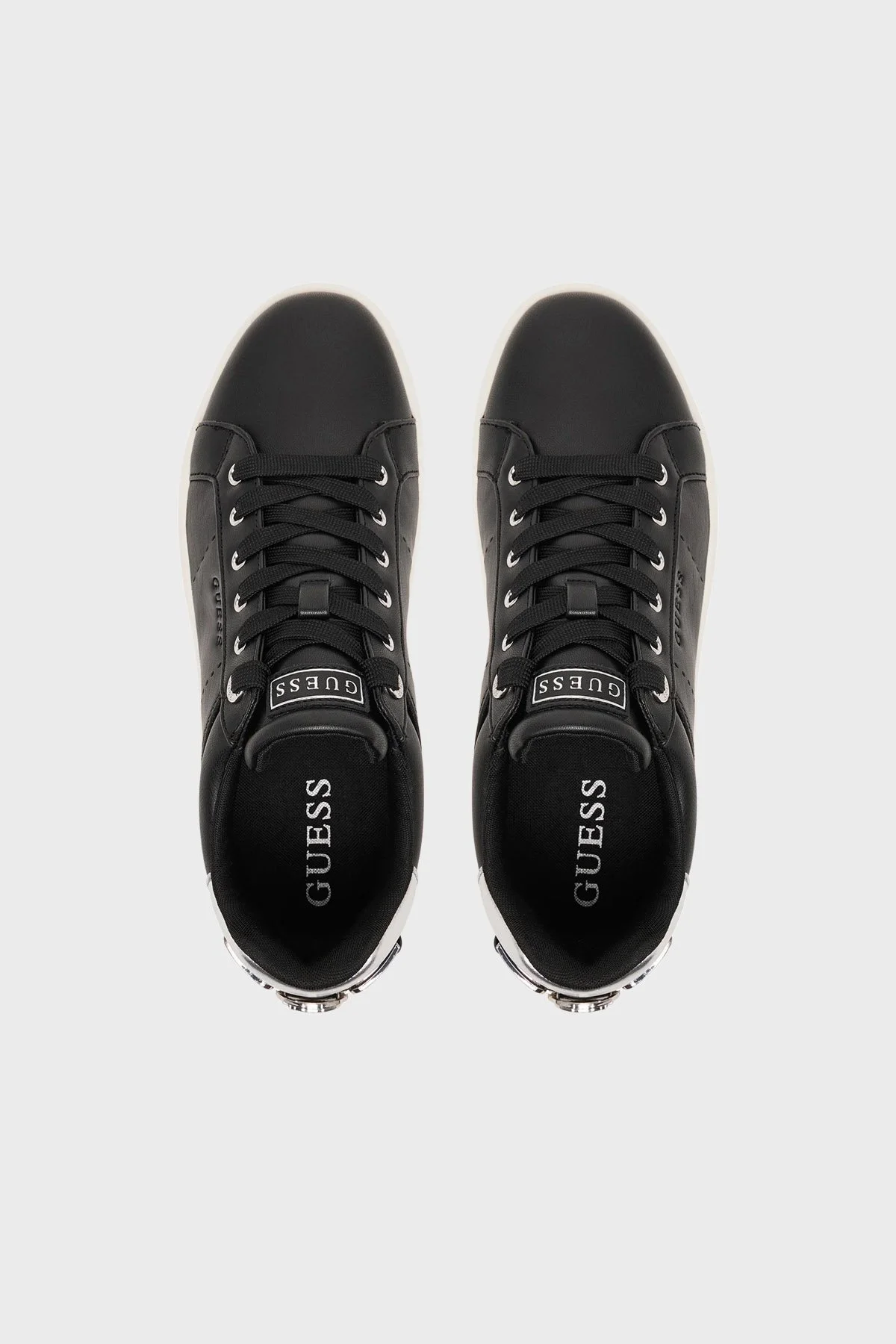 Guess Wesli Logolu Sneaker FLPWESELE12 Bayan Ayakkabı FLPWES ELE12 BLACK SİYAH - 3