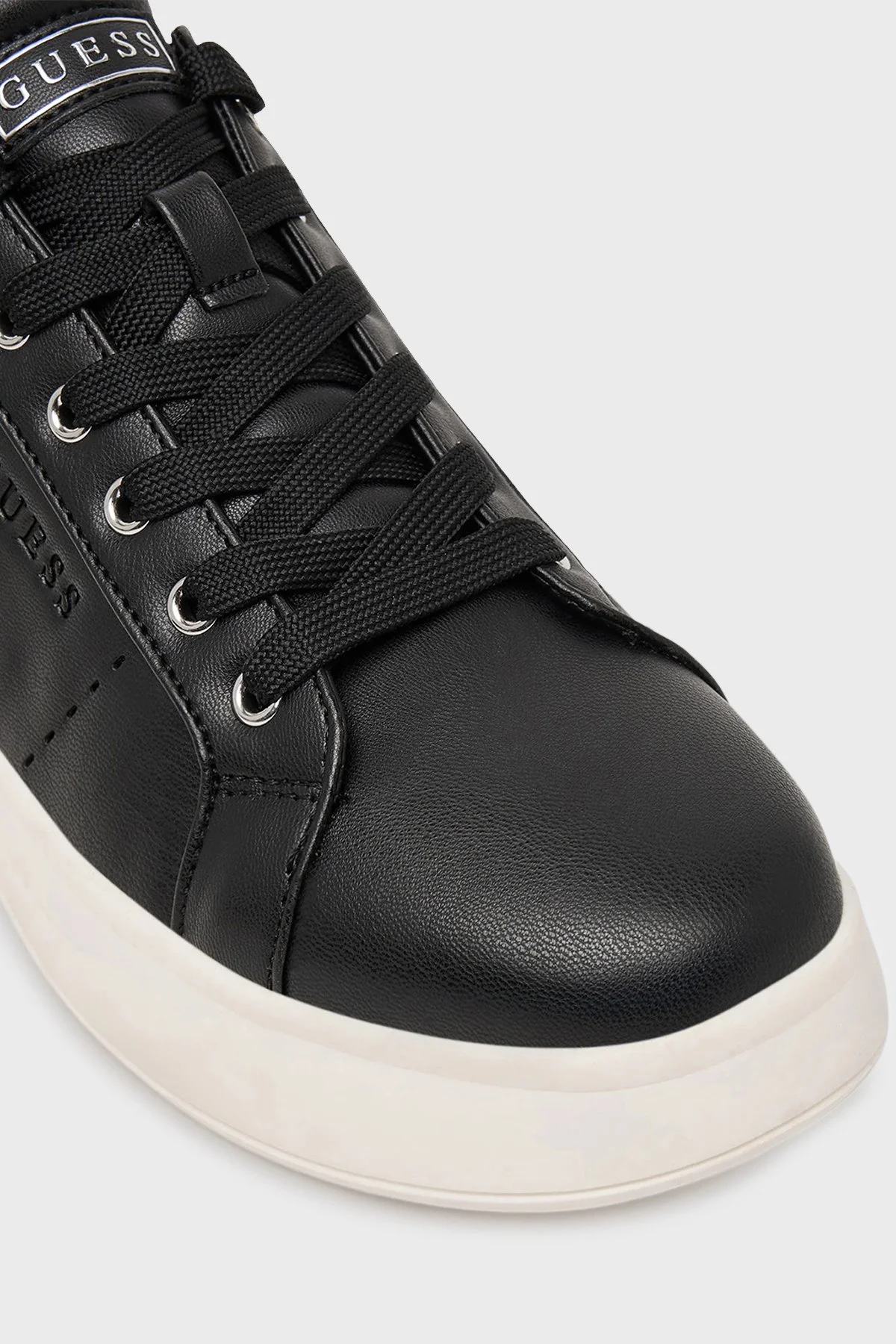 Guess Wesli Logolu Sneaker FLPWESELE12 Bayan Ayakkabı FLPWES ELE12 BLACK SİYAH - 4