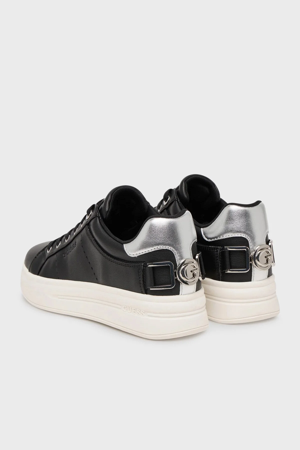 Guess Wesli Logolu Sneaker FLPWESELE12 Kadın Ayakkabı FLPWES ELE12 BLACK SİYAH - 5