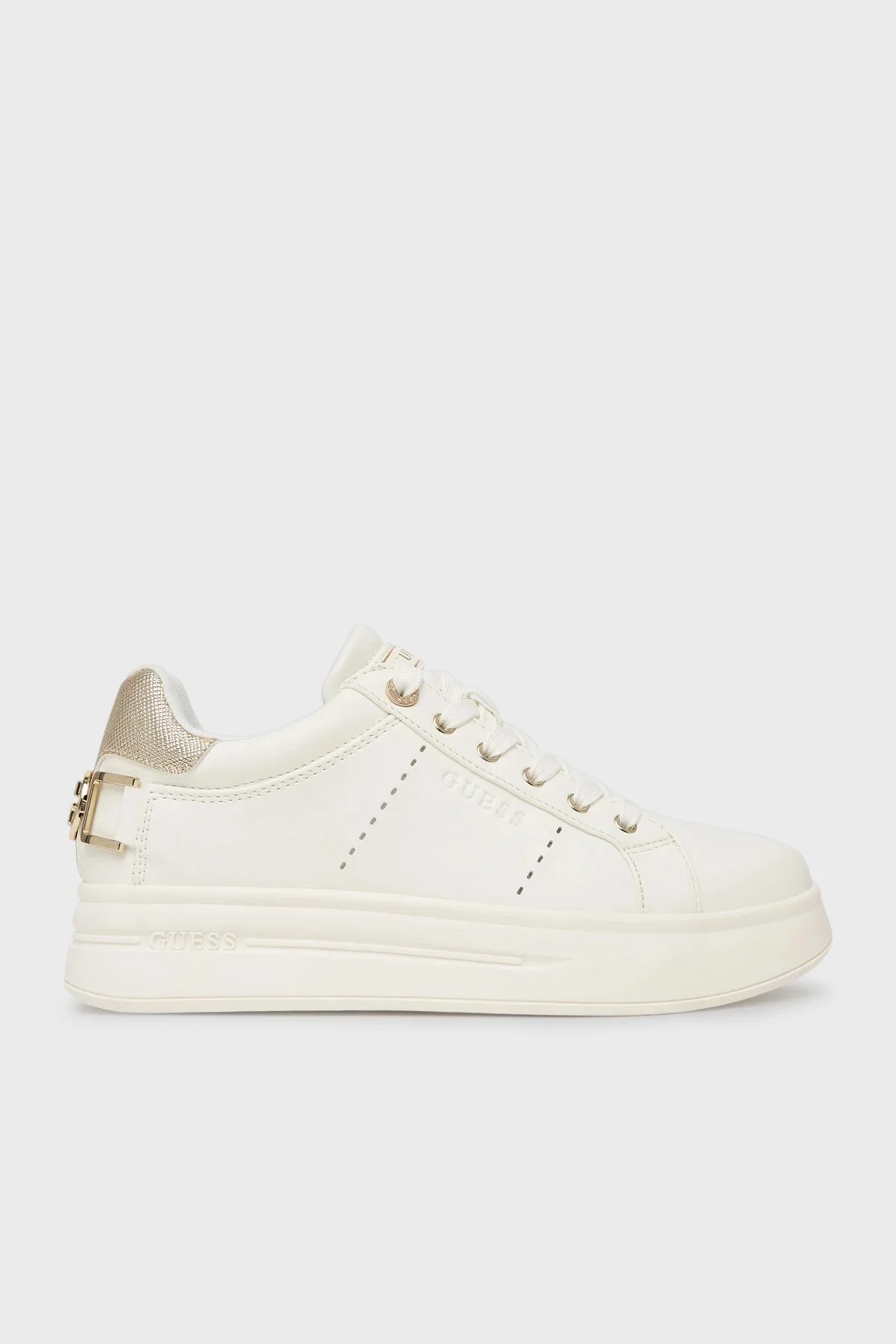 Guess Wesli Logolu Sneaker FLPWESELE12 Kadın Ayakkabı FLPWES ELE12 WHIGO BEYAZ - 1