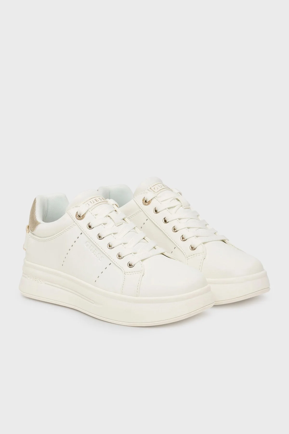 Guess Wesli Logolu Sneaker FLPWESELE12 Kadın Ayakkabı FLPWES ELE12 WHIGO BEYAZ - 2