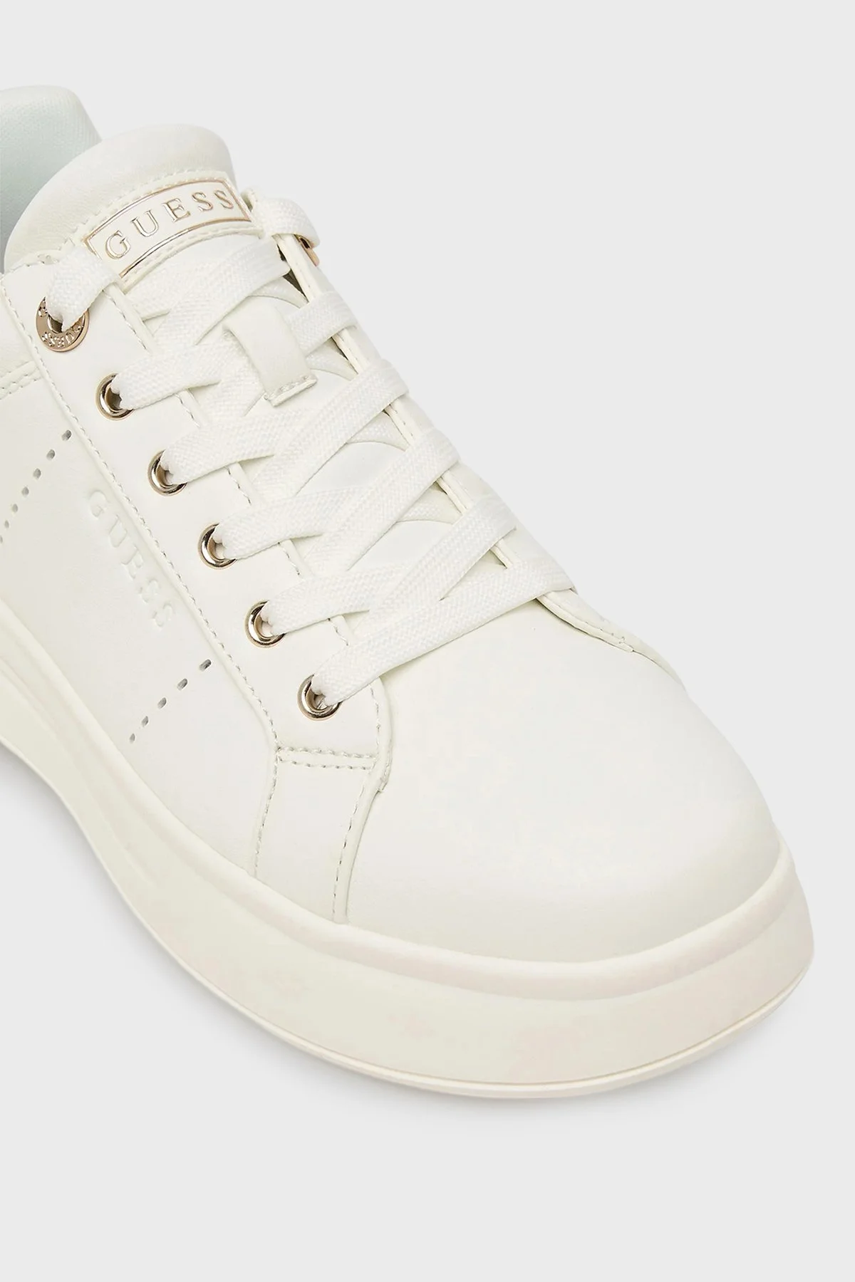 Guess Wesli Logolu Sneaker FLPWESELE12 Kadın Ayakkabı FLPWES ELE12 WHIGO BEYAZ - 4