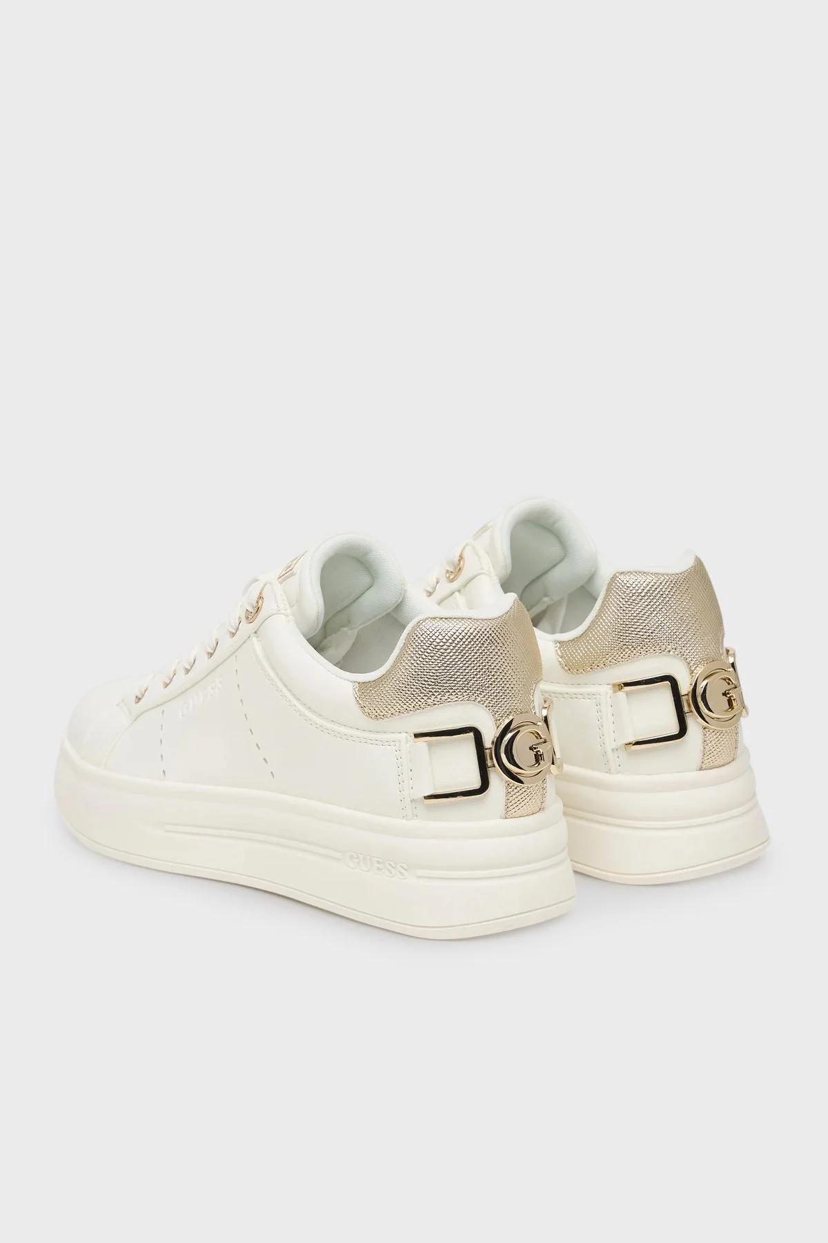 Guess Wesli Logolu Sneaker FLPWESELE12 Kadın Ayakkabı FLPWES ELE12 WHIGO BEYAZ - 5
