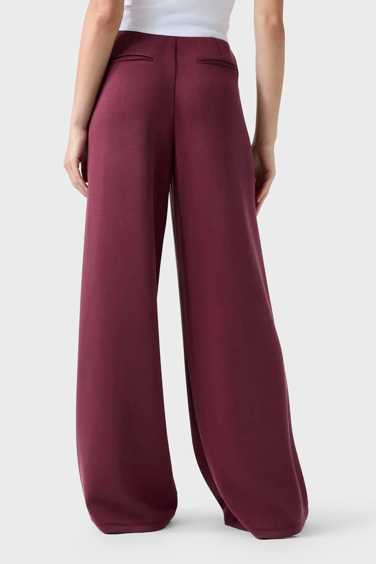 Guess Wide Leg Fit Metalik Logolu V4YB07KCAY2G596 Kadın Pantolon V4YB07 KCAY2 G596 Bordo - 4