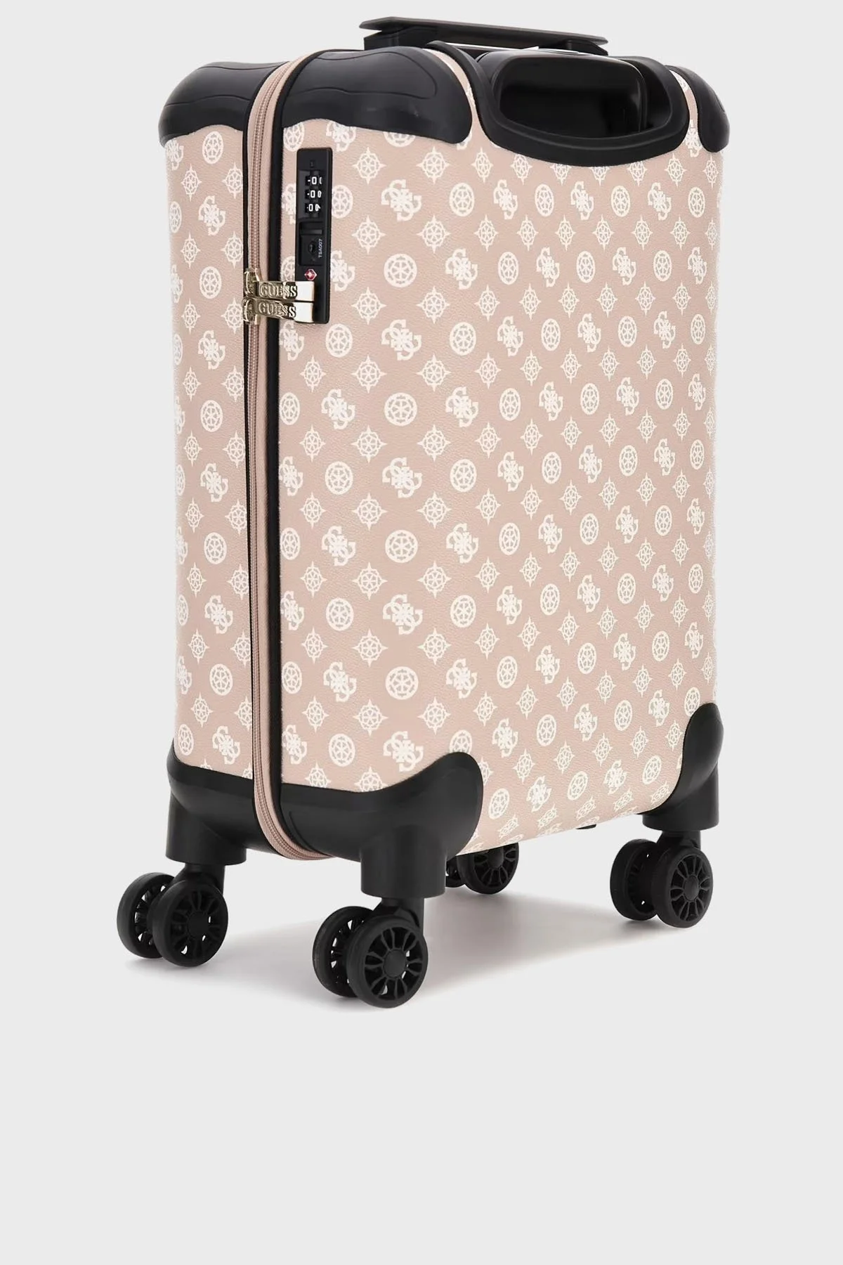 Guess Wilder 4G Peony Logolo Şifreli Fermuarlı Küçük Boy Bayan Valiz TWP74529830 NHM PEMBE - 2