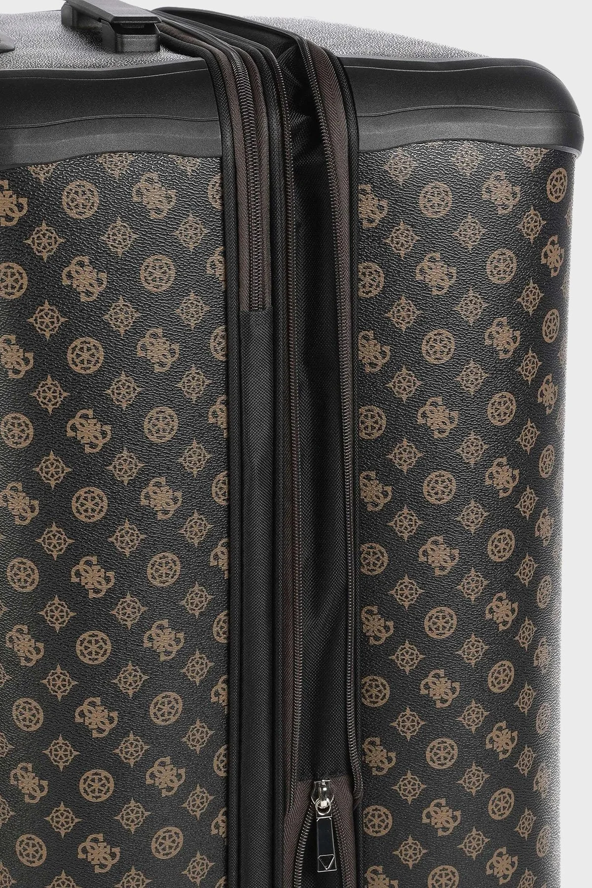 Guess Wilder Logolu Şifreli Fermuarlı Büyük Boy Bayan Valiz TWP74529880 BRO KAHVE - 4