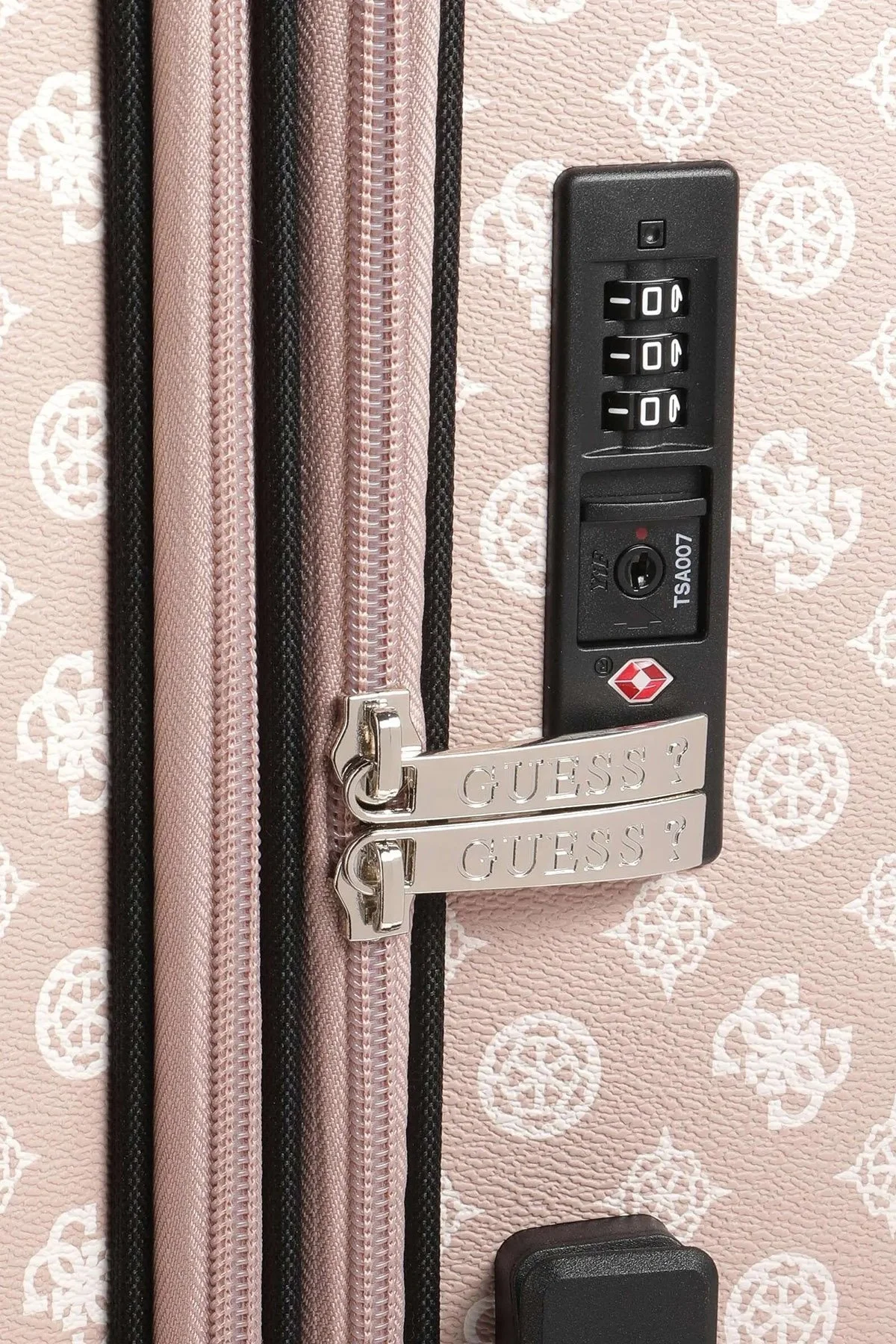 Guess Wilder Logolu Desenli Fermuarlı Büyük Boy TWP74529880 Bayan Valiz TWP745 29880 RWO PUDRA - 9