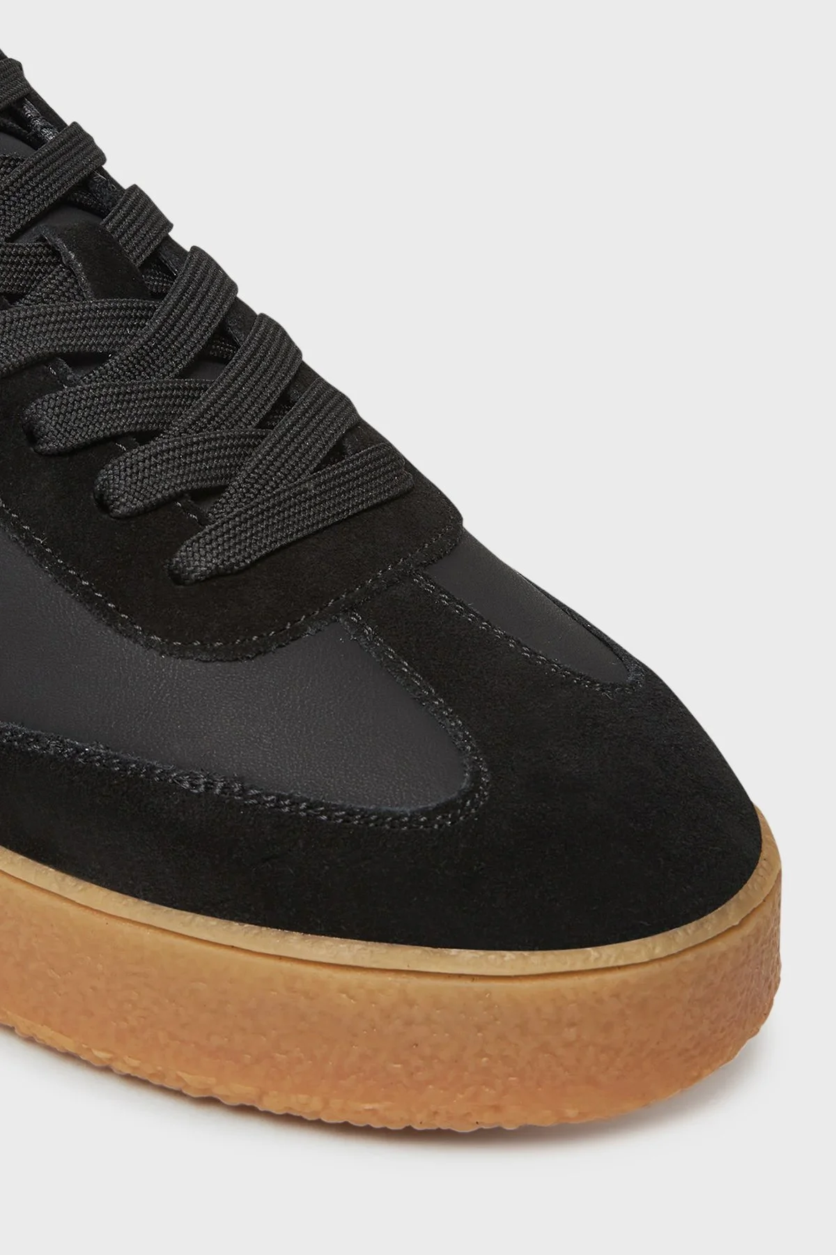 Guess Wiman Logolu Hakiki Deri ve Süet Detaylı Sneaker FMTWIMLEA12 Erkek Ayakkabı FMTWIM LEA12 BLACK SİYAH - 11