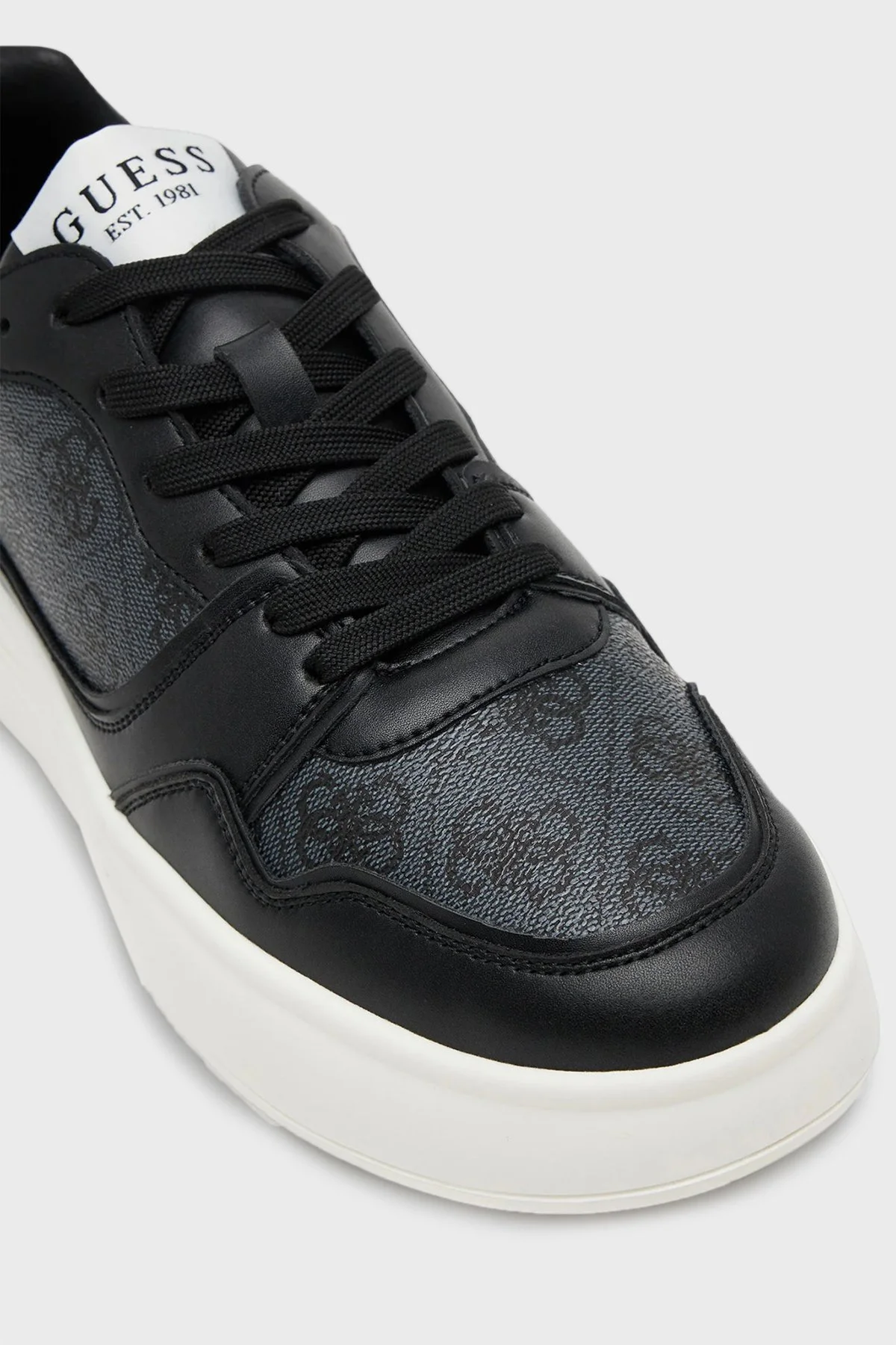 Guess Winno 4G Logo Baskılı Hakiki Deri Karışımlı Sneaker FMJWIILEA12 Erkek Ayakkabı FMJWII LEA12 BLACK SİYAH - 11